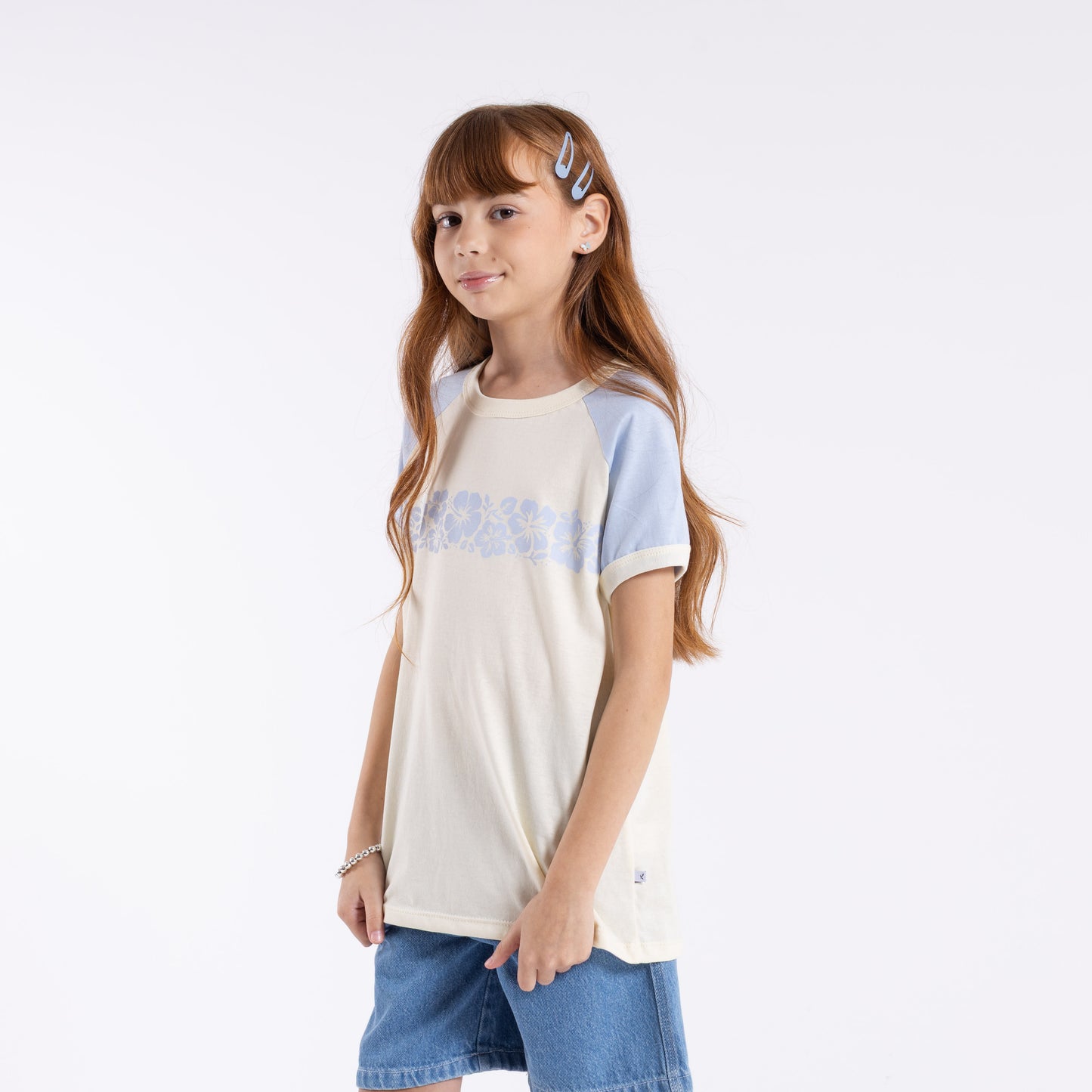 Remera Beau Colourz Oversized Girls Kentucky Blue
