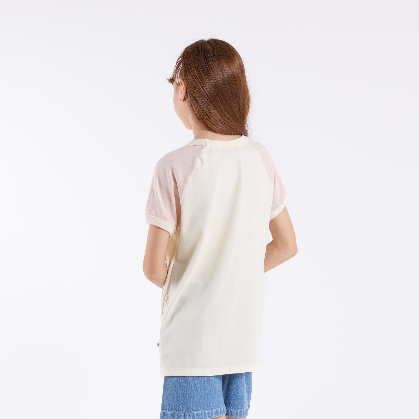 Remera Beau Colourz Oversized Girls Peach Weap