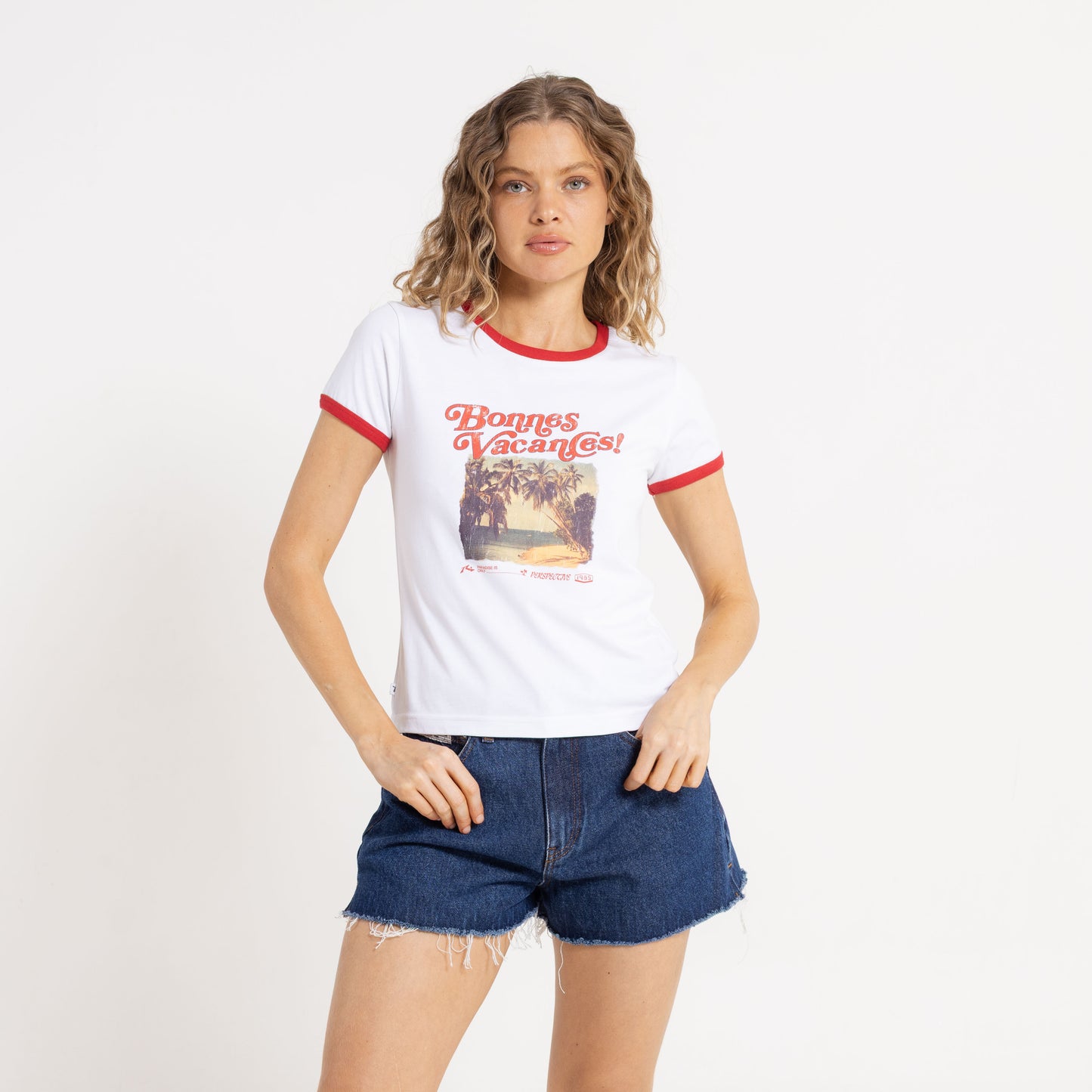 Remera Bonnes Vacances Ringer Skimmer Snow White