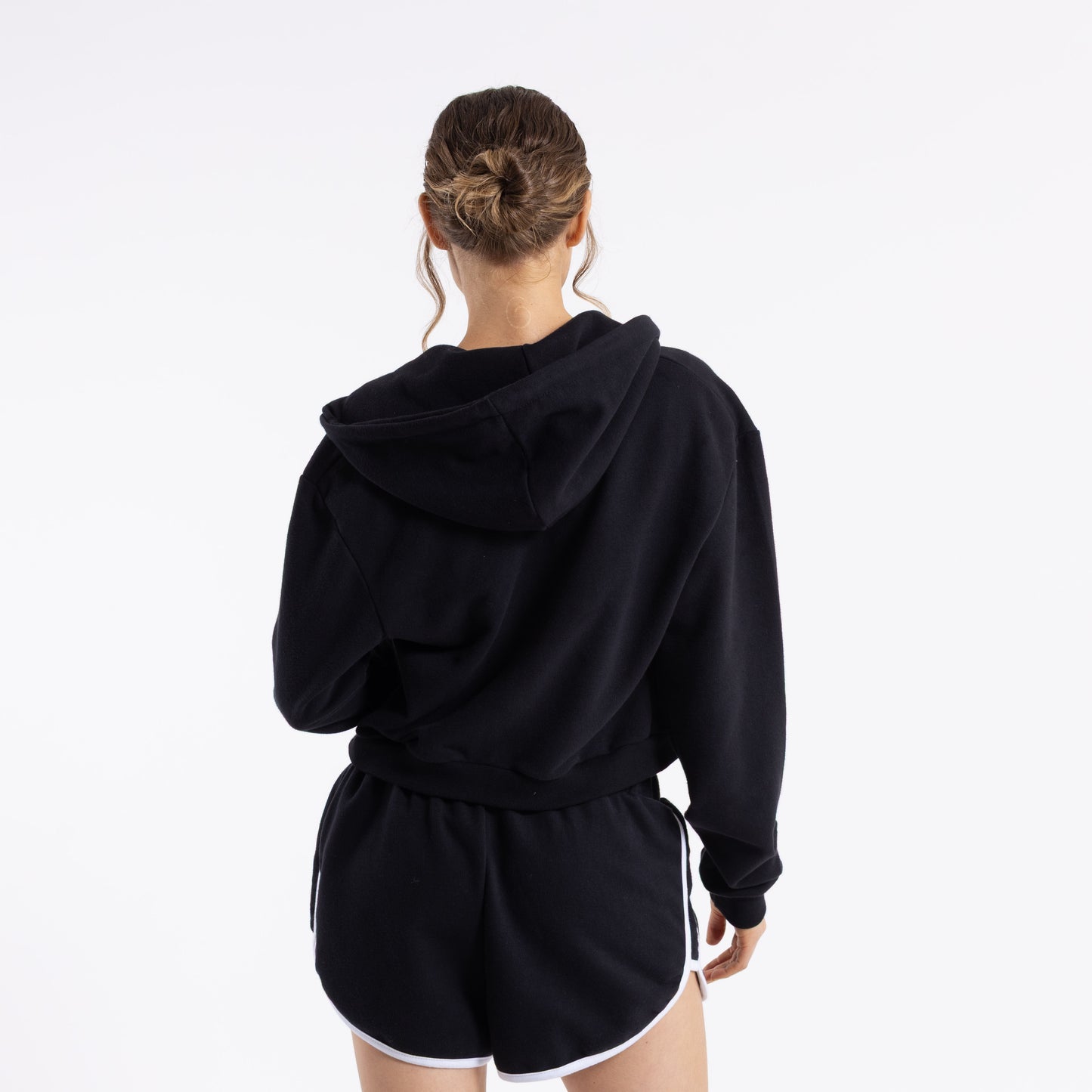 Campera Canguro Bronson Crop Ziphood Black