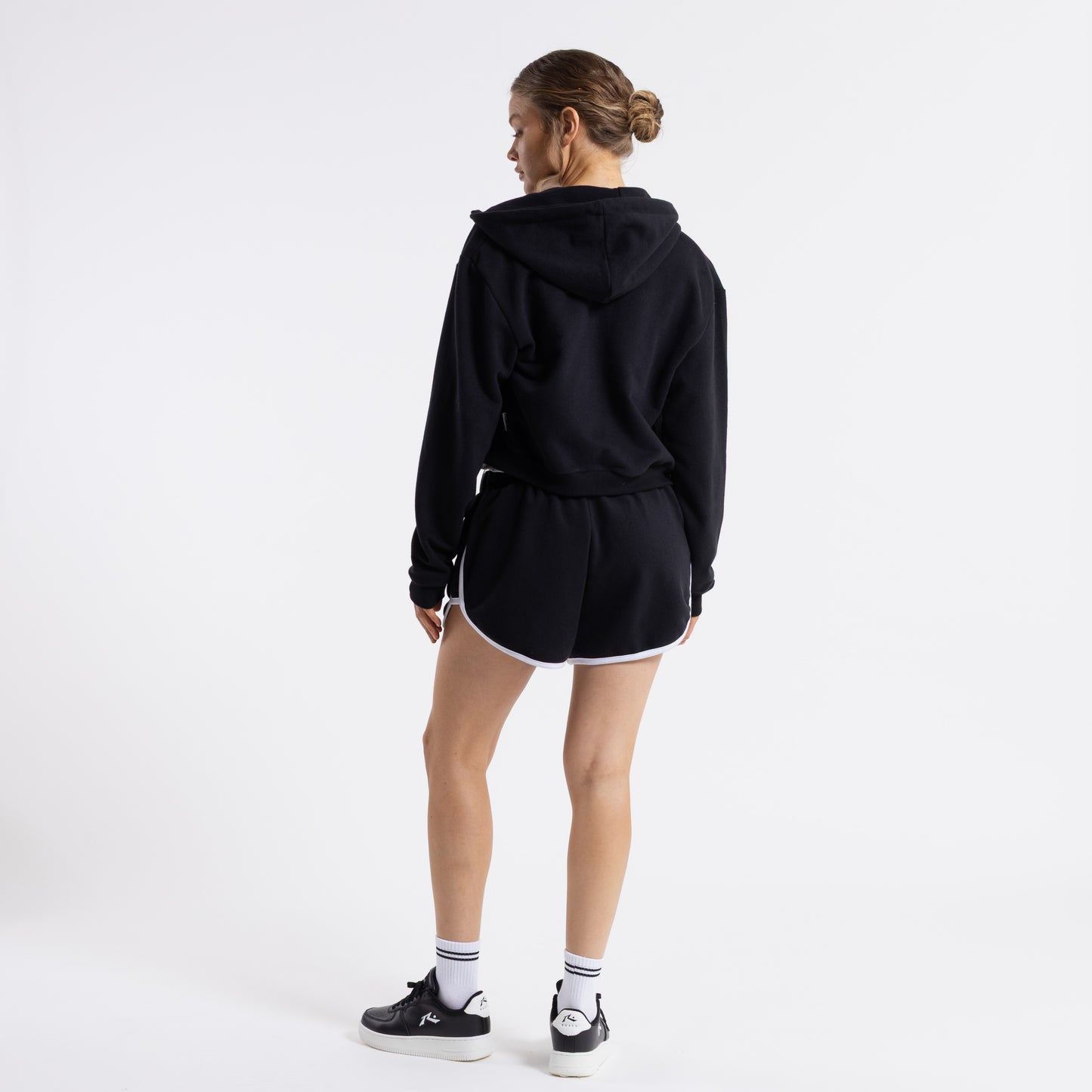 Campera Canguro Bronson Crop Ziphood Black