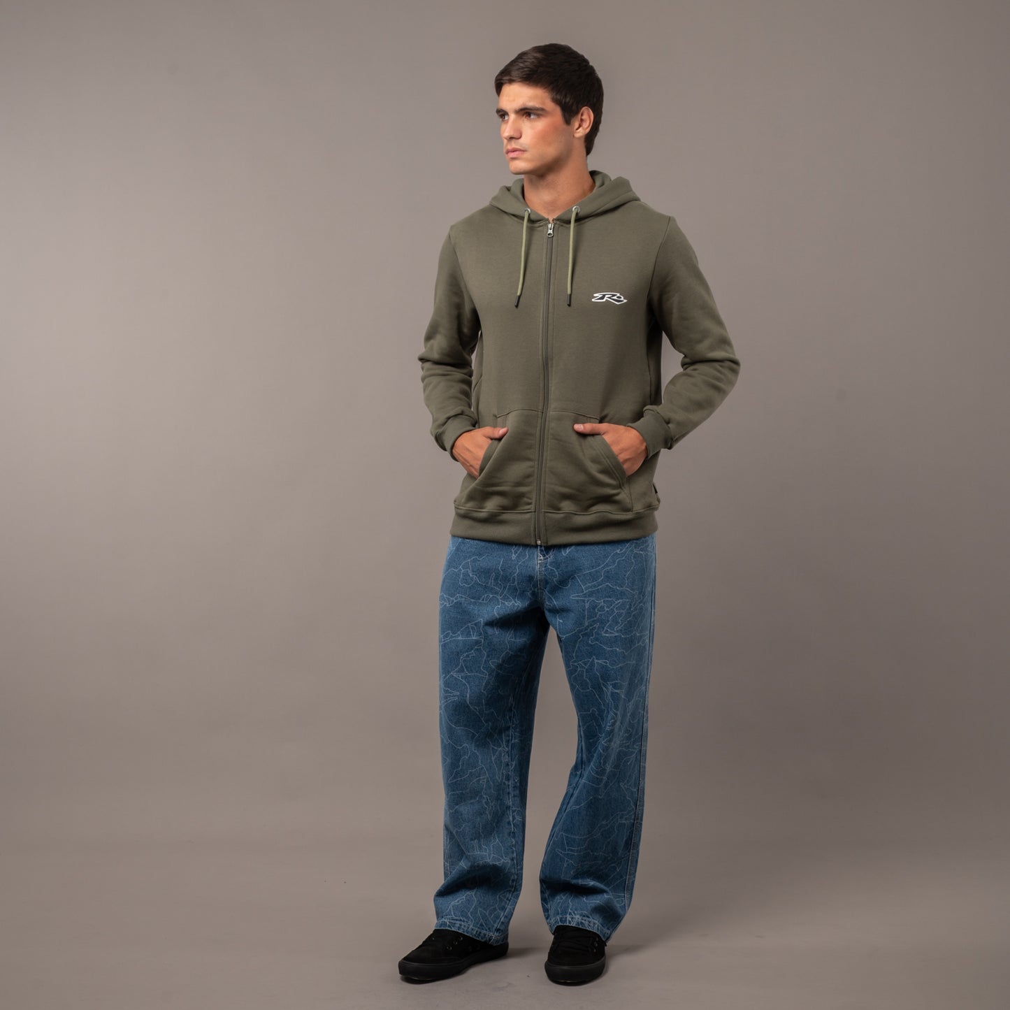 Campera Canguro Registered Military Green