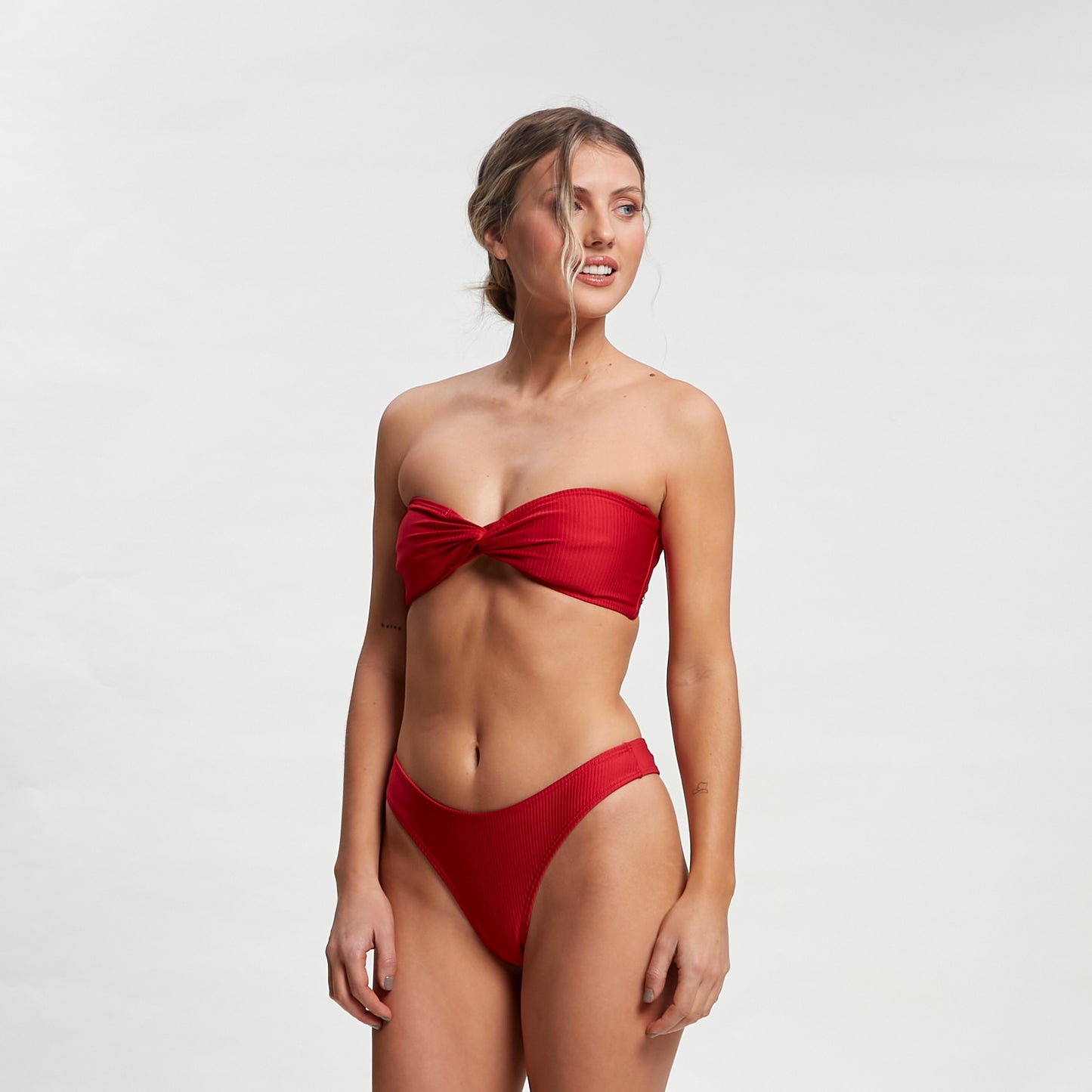 Bikini Alto Connect Twist Bandeau Bik Top Ld Fiesta Red