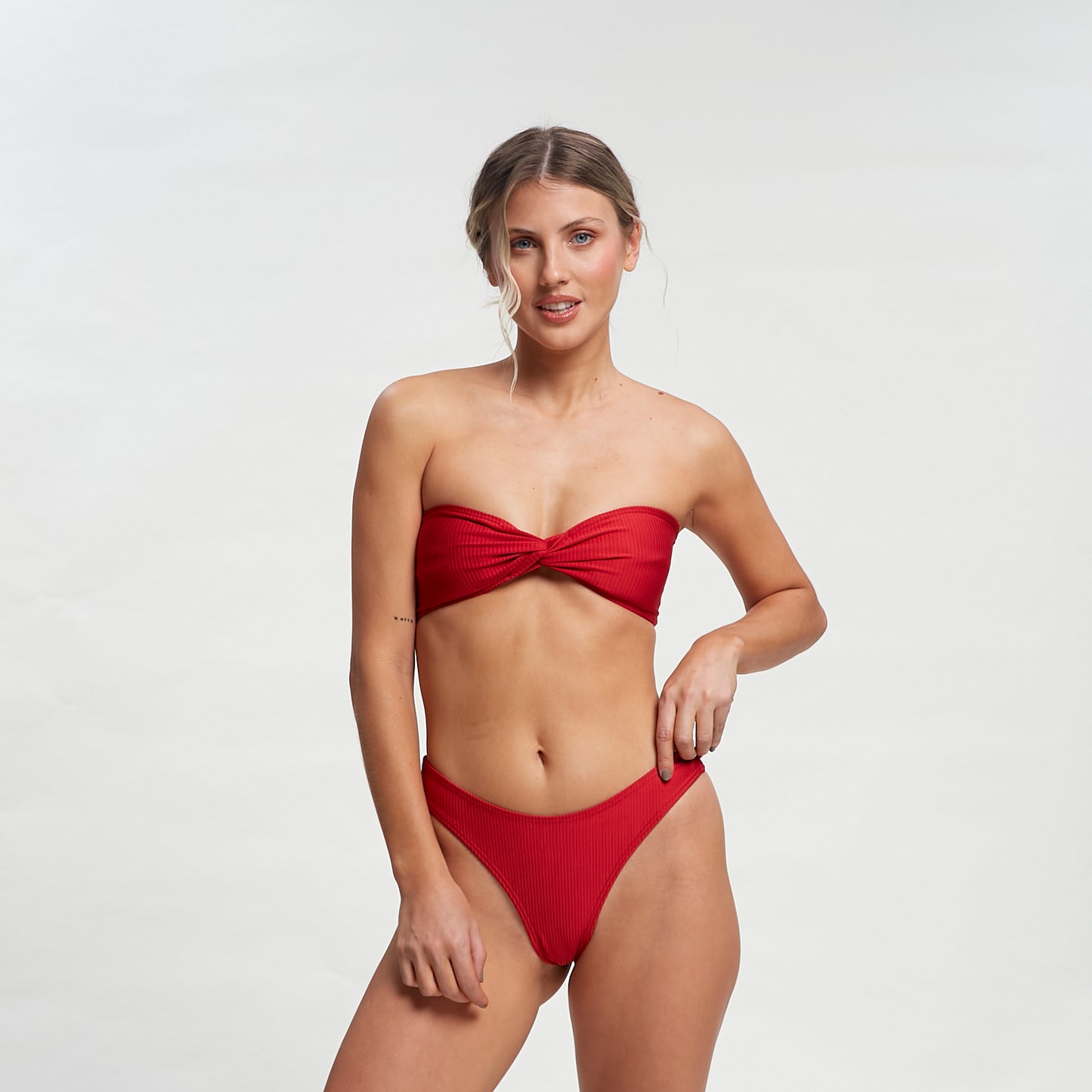 Bikini Alto Connect Twist Bandeau Bik Top Ld Fiesta Red