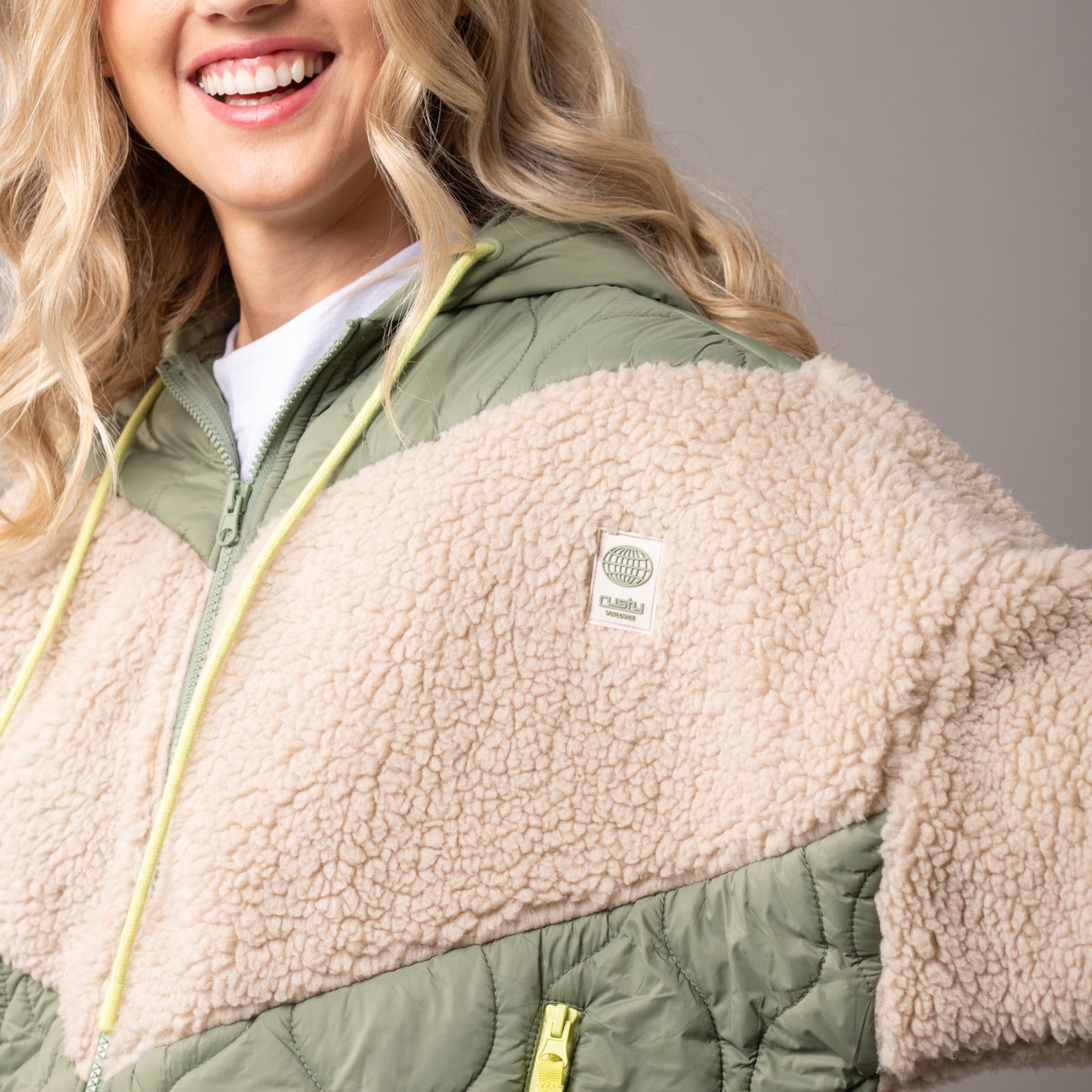 Campera Abrigo Gimme Teddy Oil Green