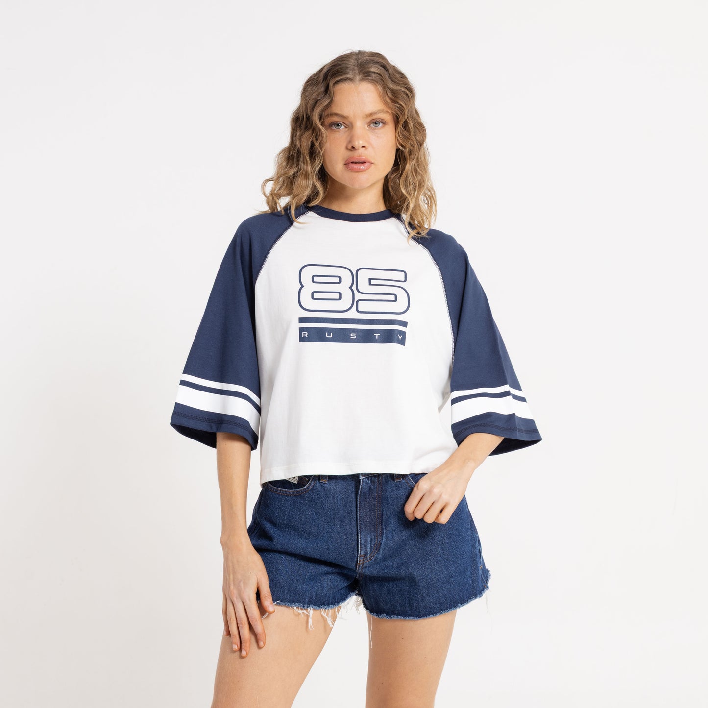 Remera Girls Surf 85 Boxy Navy