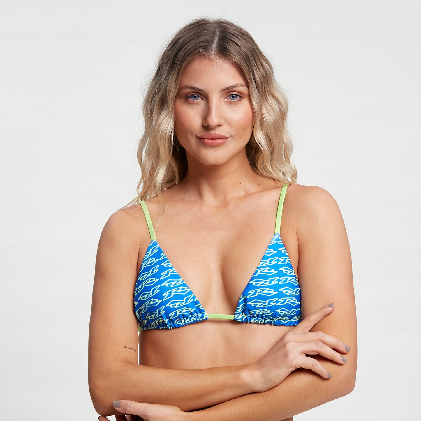Bikini Alto Graffiti Triang Bik Top Ld Windsor Blue