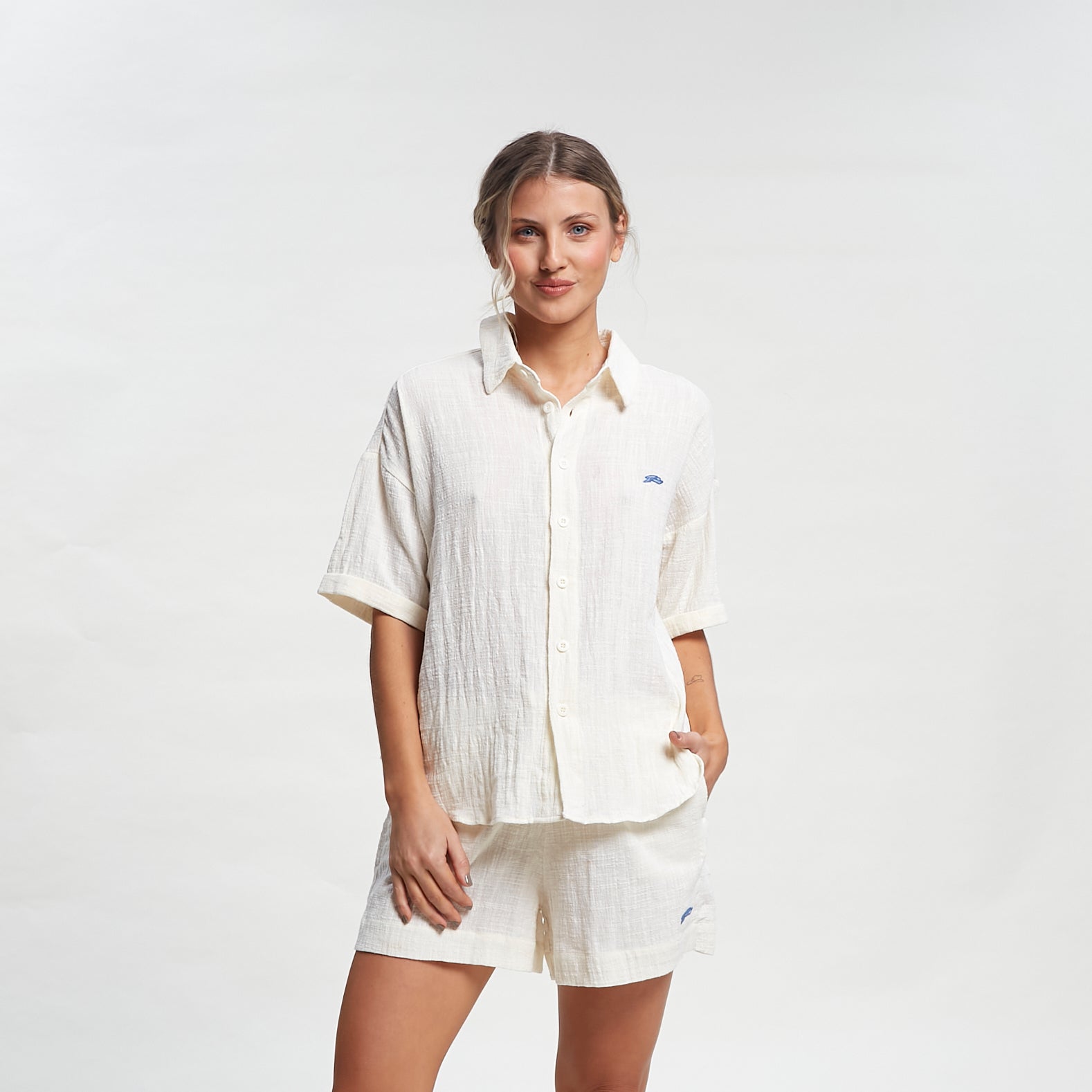 Camisa Mc Hampton Oversized Shirt Ld Off White