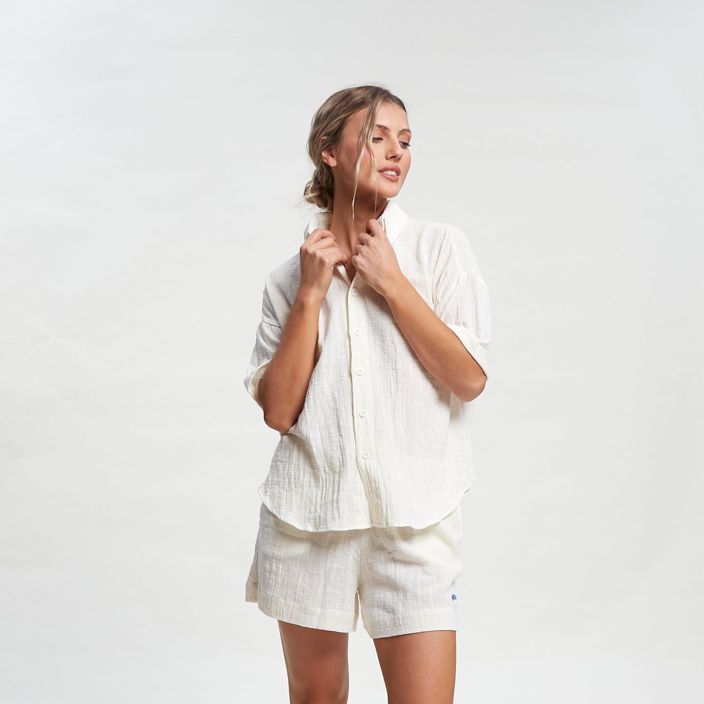 Camisa Mc Hampton Oversized Shirt Ld Off White