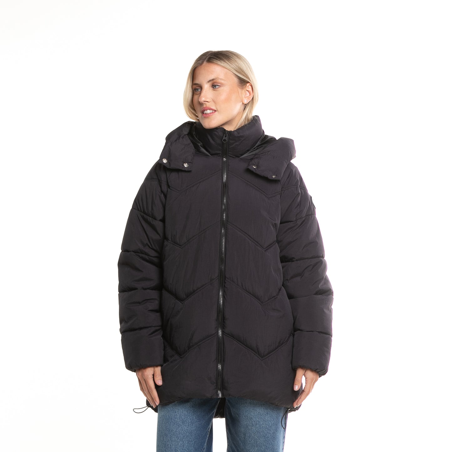 Campera Abrigo Higher Puffer Coat* Negro