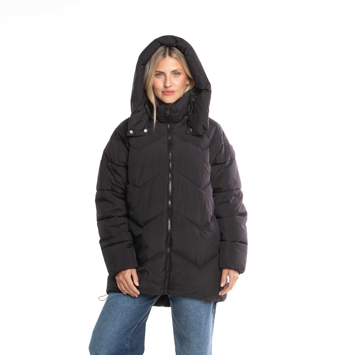 Campera Abrigo Higher Puffer Coat* Negro