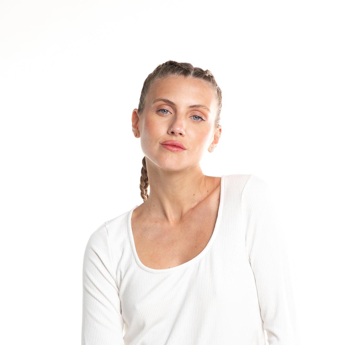 Fashion top Scarlett Ribbed LsOff White