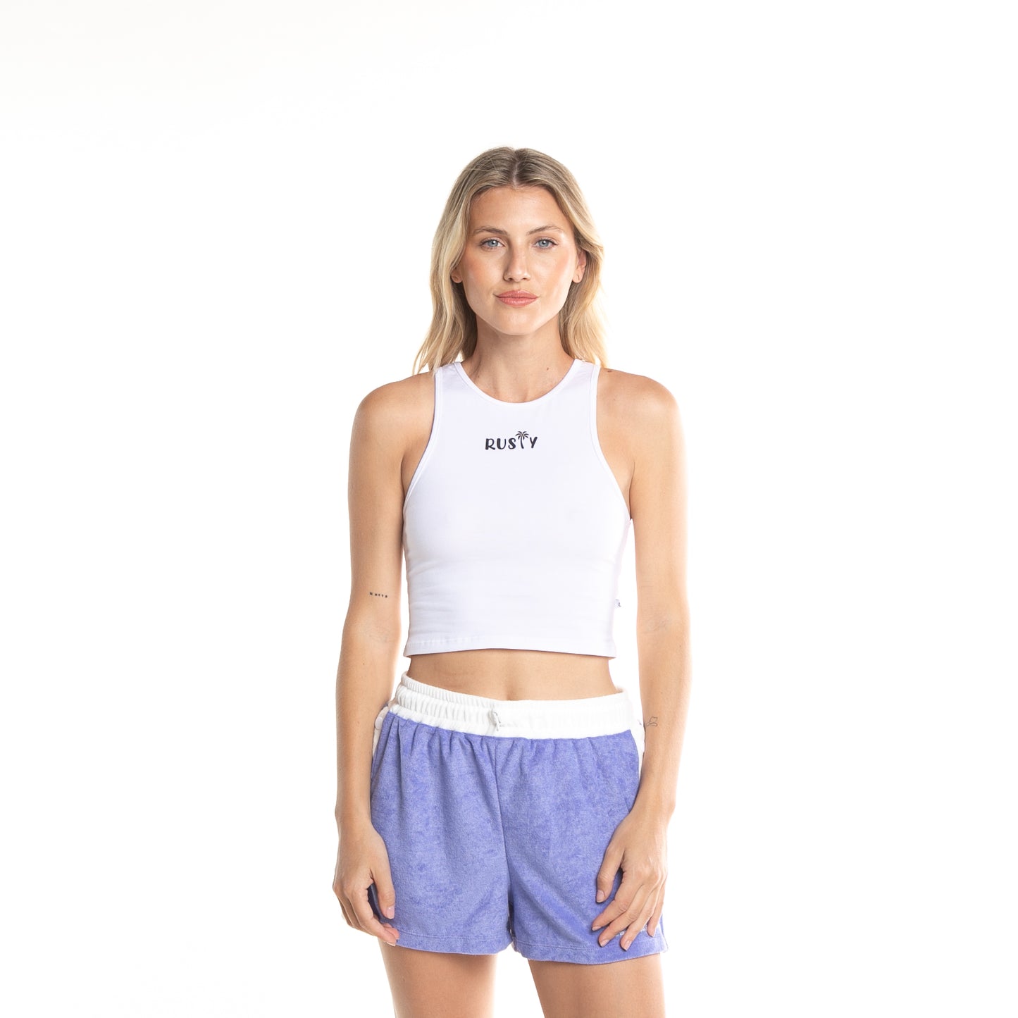 Bermuda Mala Button Short Ld Light Blue