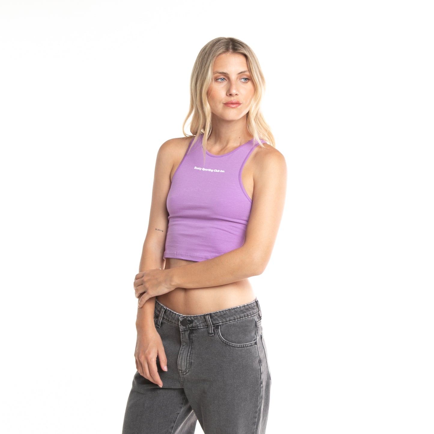 Musculosa Rusty Sporting Club Racer Tank Ld Blanco