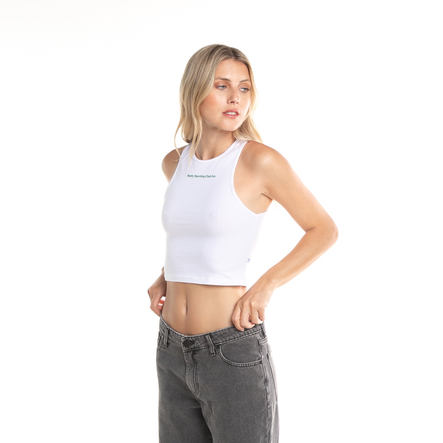 Musculosa Rusty Sporting Club Racer Tank Ld Blanco