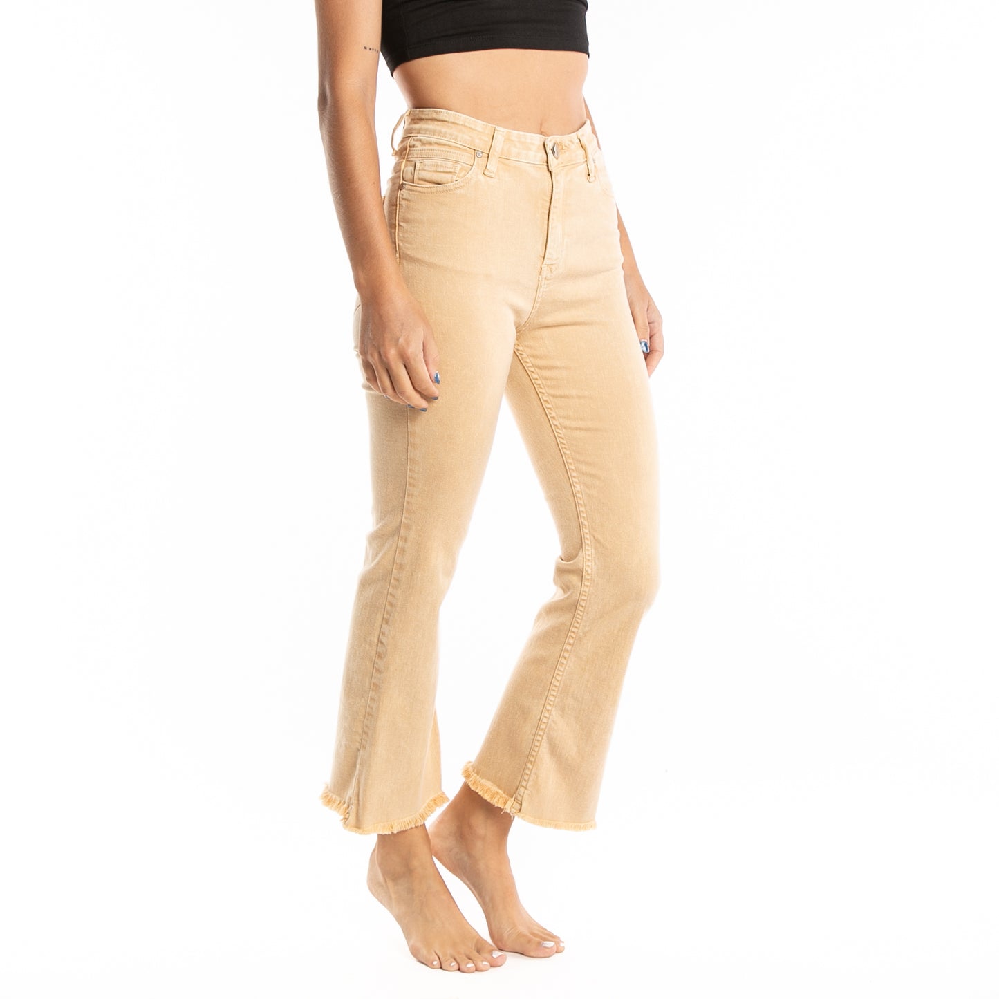 Jean Sunset High Kickflare Ld Camel