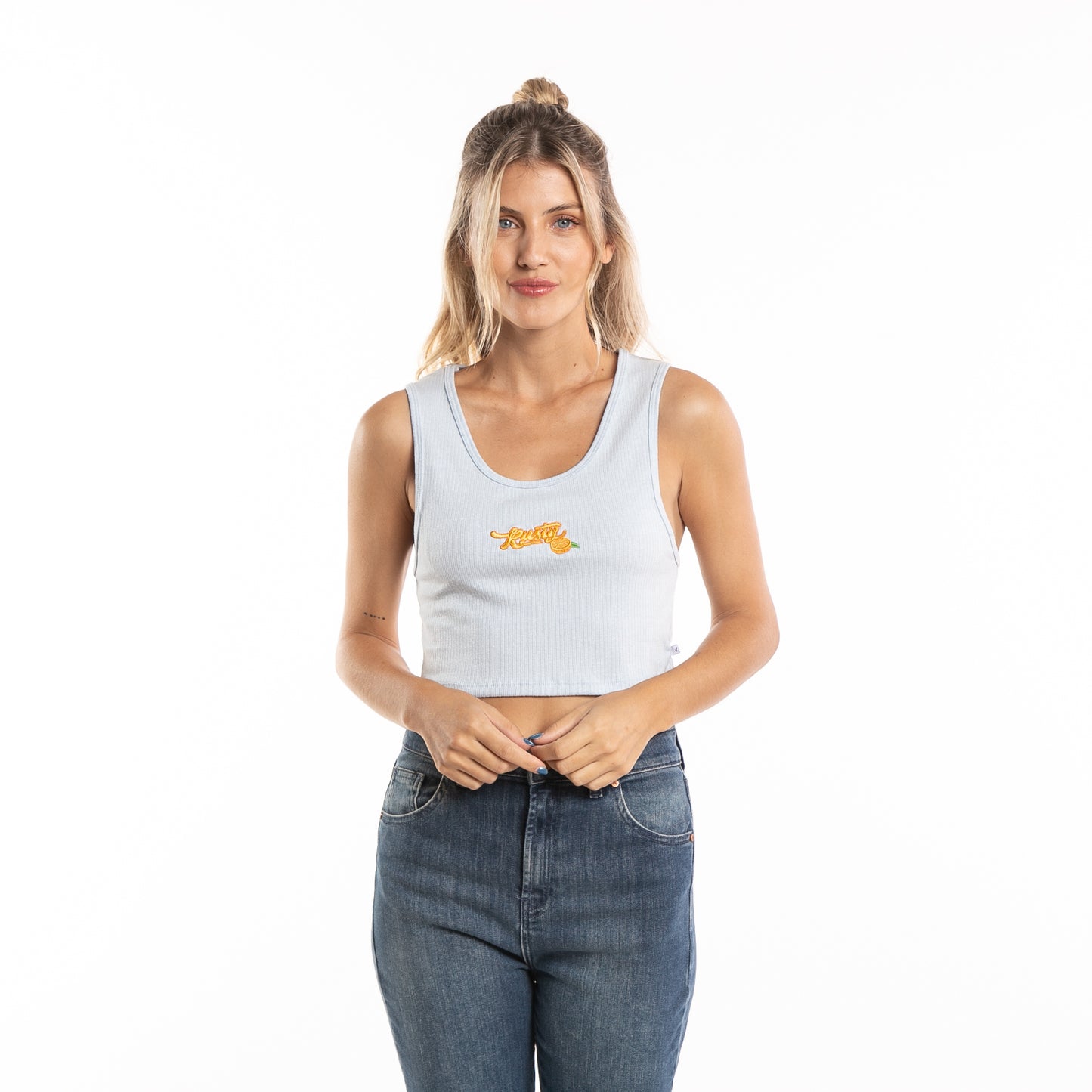 Musculosa Sunset Crop Ld Light Blue