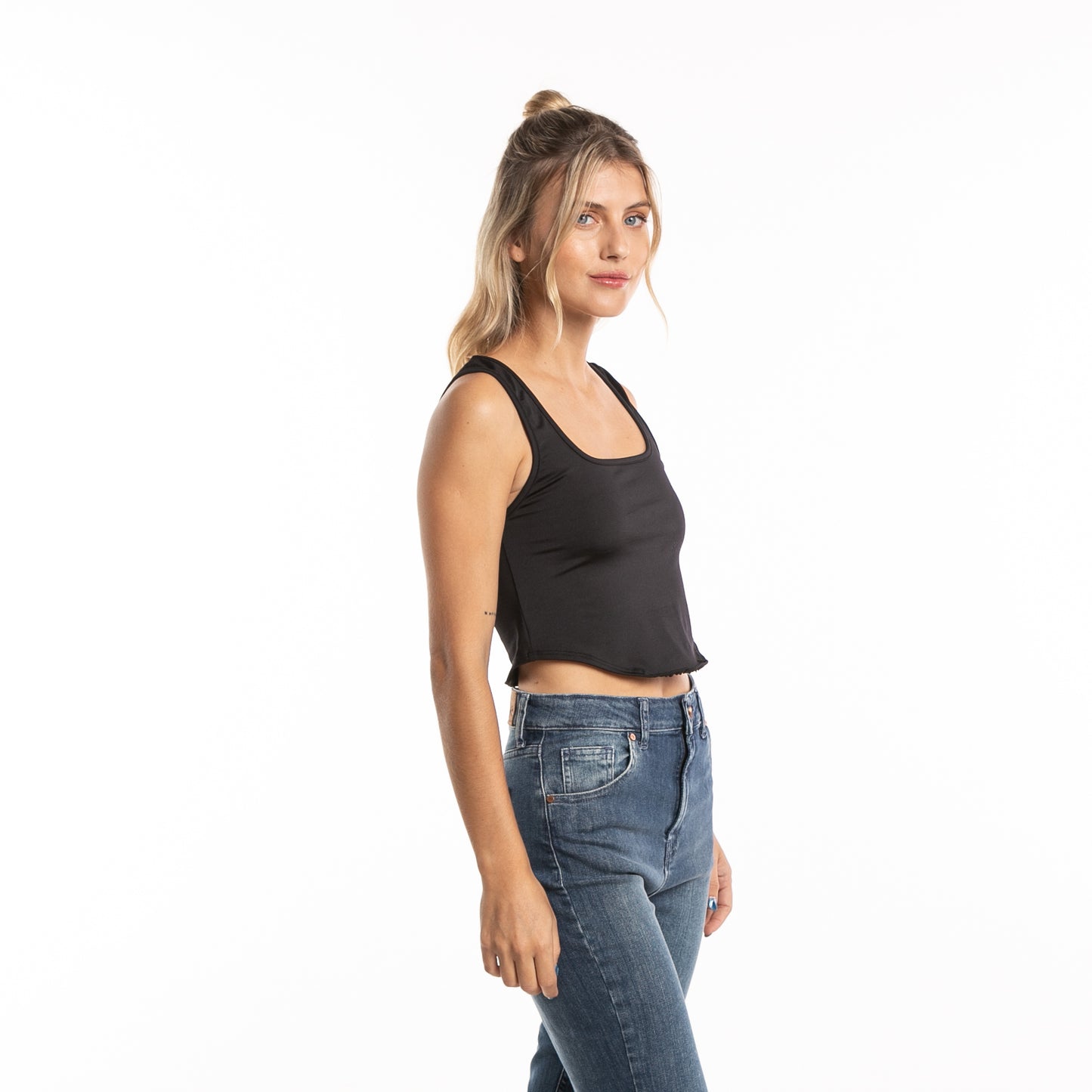 Musculosa Scarlett Cropped Cami Ld Black