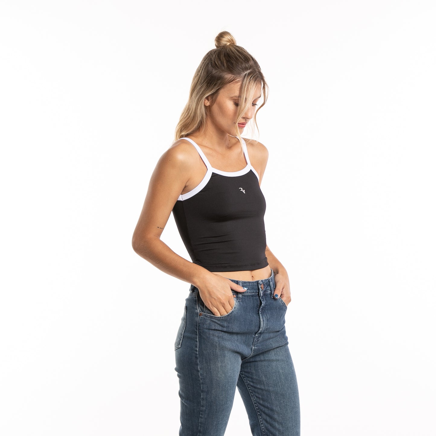 Musculosa R. Contrast Ld Black