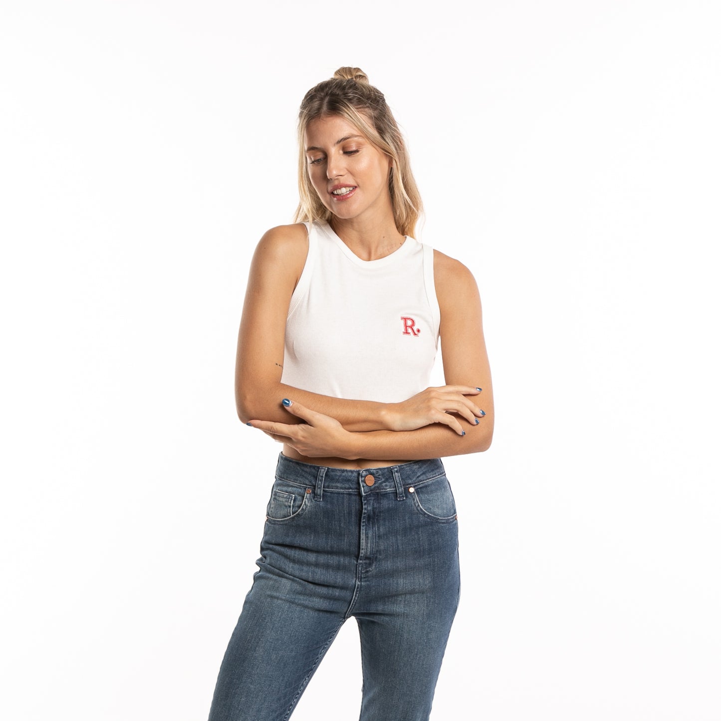 Musculosa Line Racer Ld White