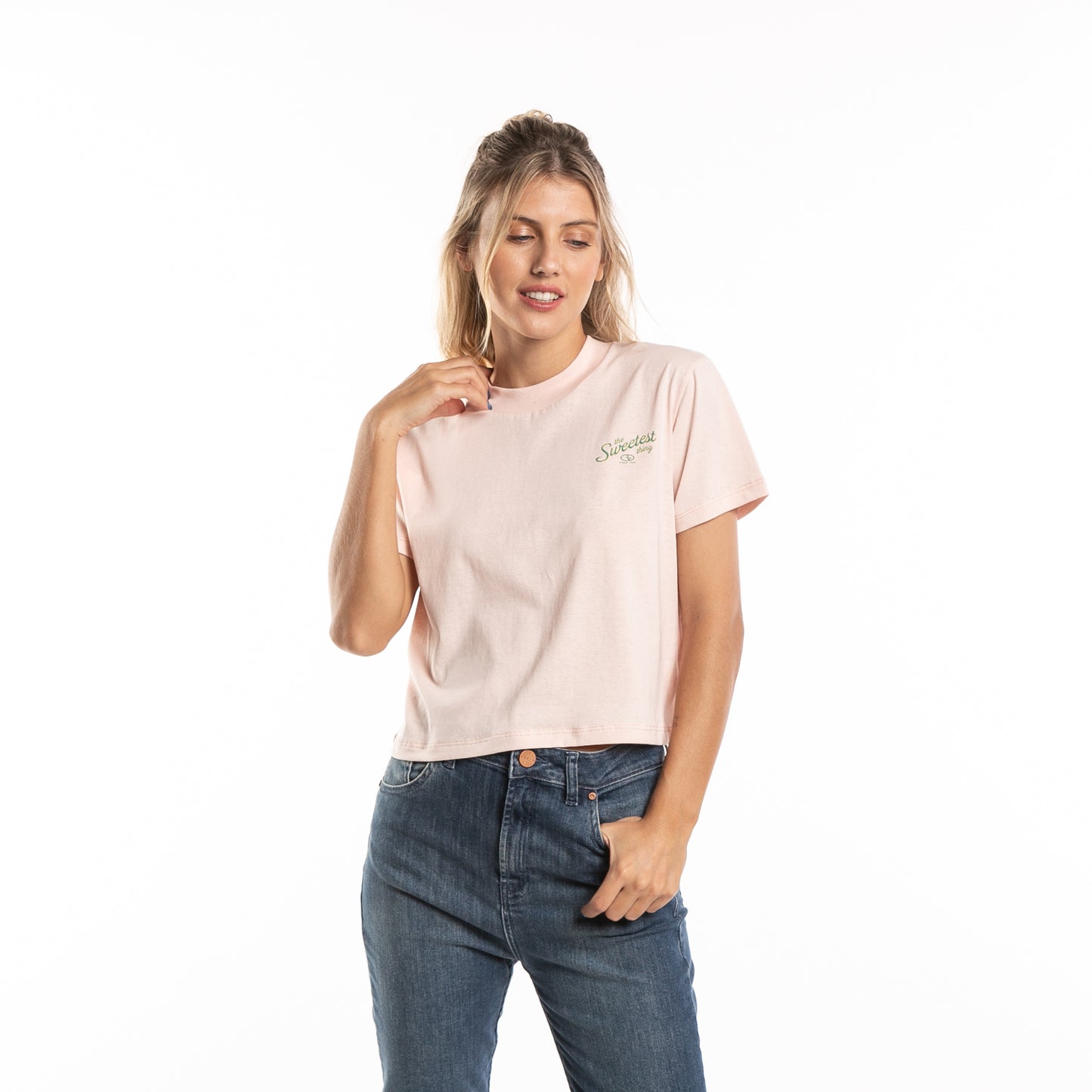 Remera Sweetest Thing Relaxed Fit Crop Ld Light Pink