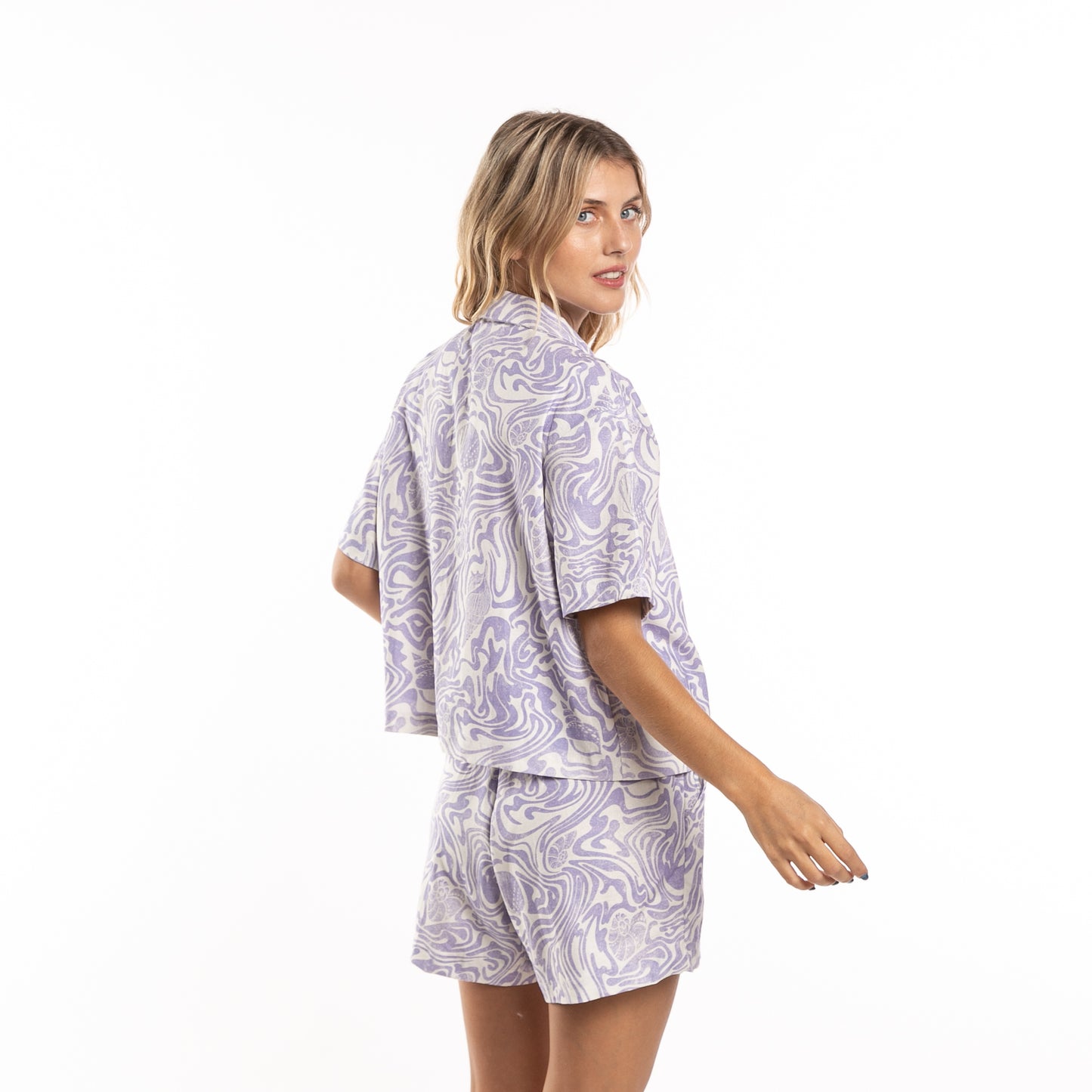 Camisa Mc Seashells Ld Lavender