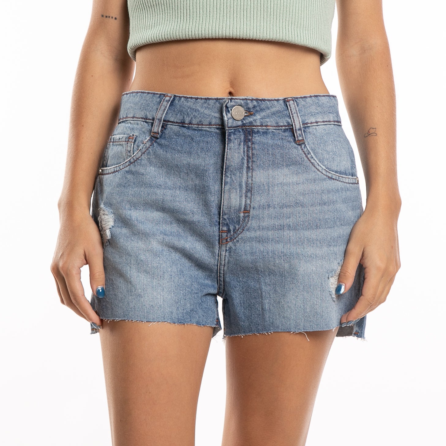 Bermuda Pacifico Denim Short Ld Light Blue