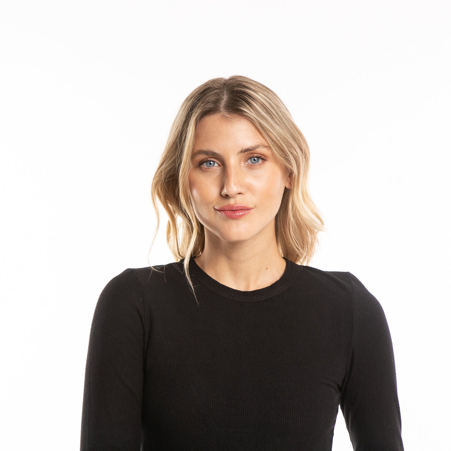 Sweater Gathered Hi Neck Knit