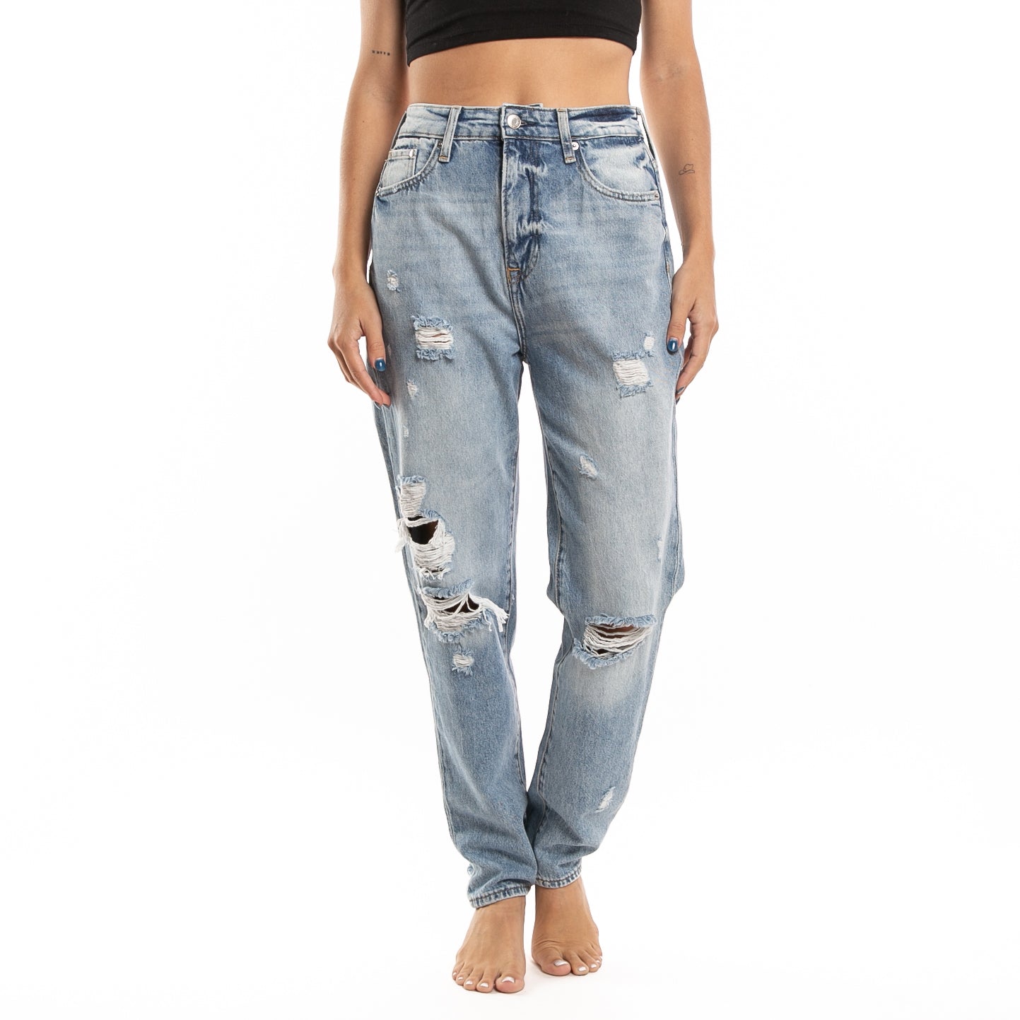 Jean Point Mom Ld Light Blue