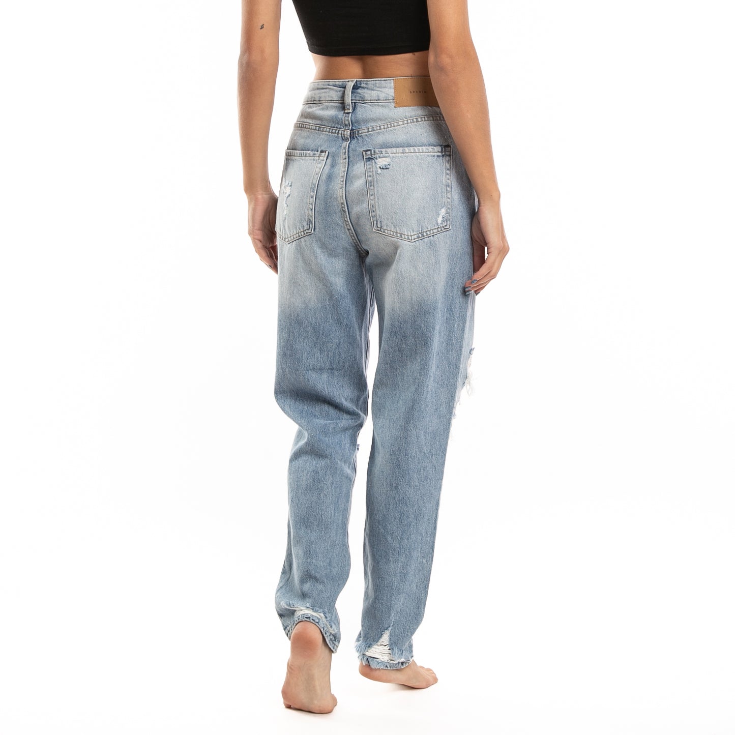 Jean Point Mom Ld Light Blue
