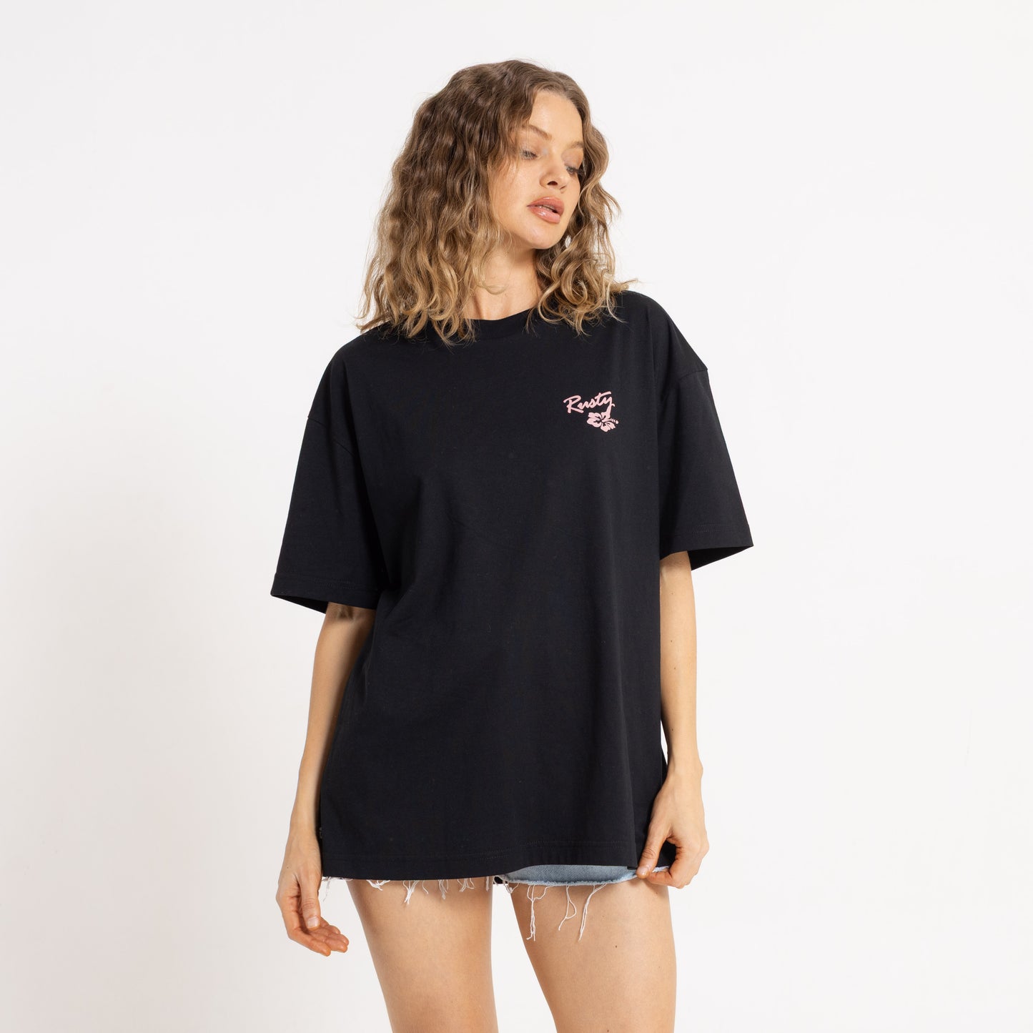 Remera Jill Standard 2 Dye Relaxed Fit Black