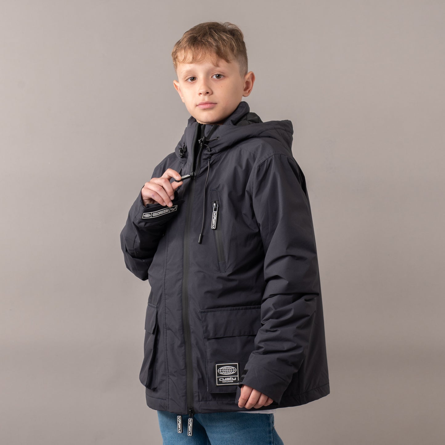 Campera Abrigo Rusty Matching Jacket Jr* Coal