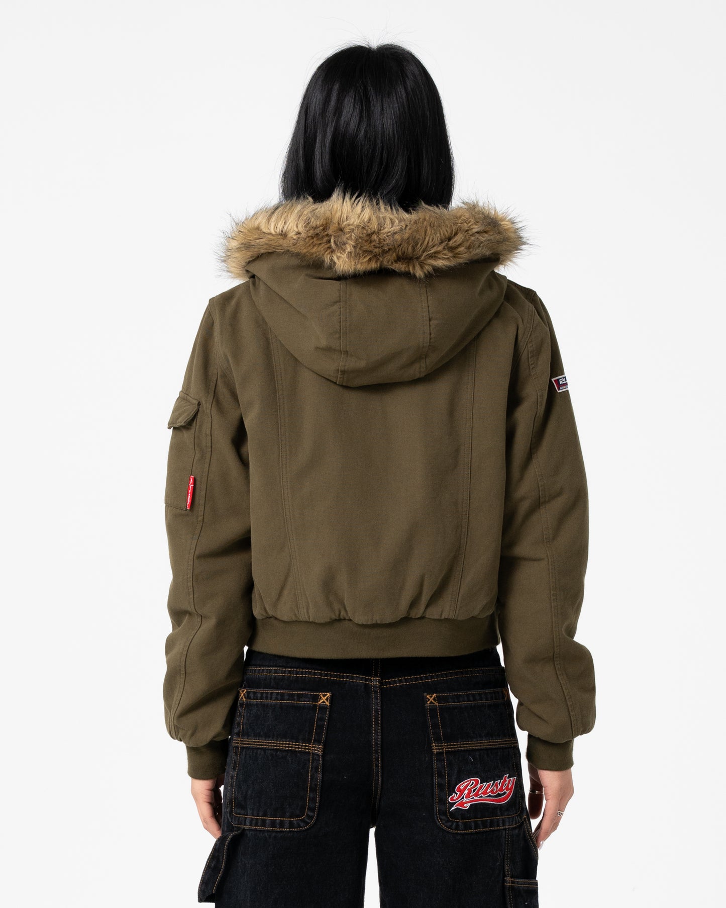 Campera Abrigo Ultra Furry Bomber Jacket Green
