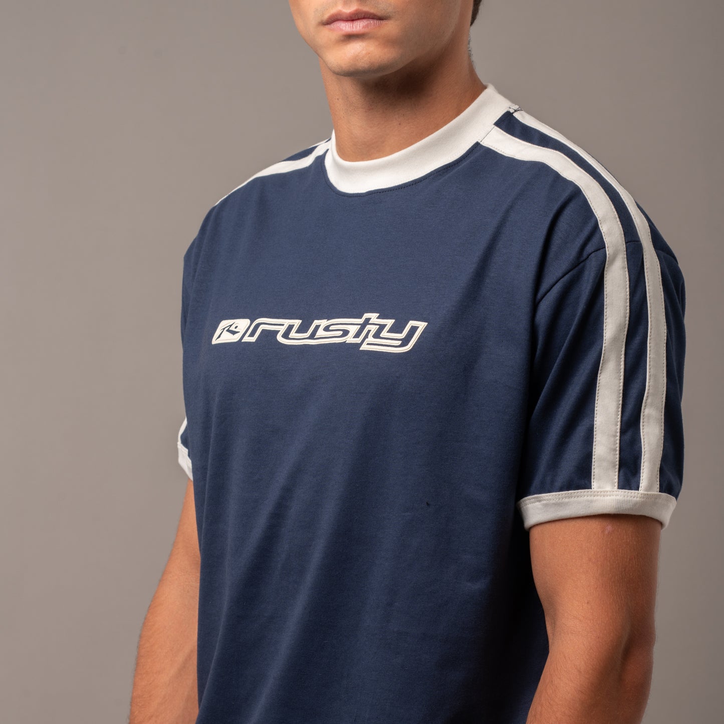 Remera Pedro Navy Blue/Off White
