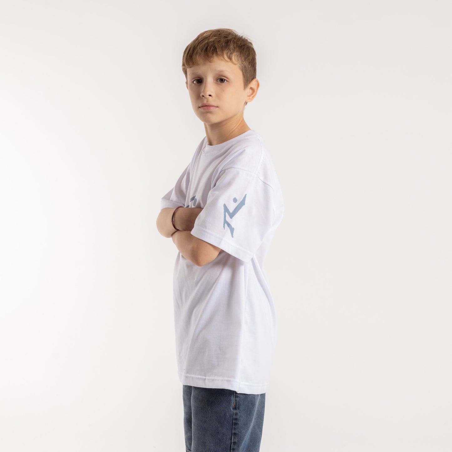 Remera Comp Revolution Junior White/Denim Blue