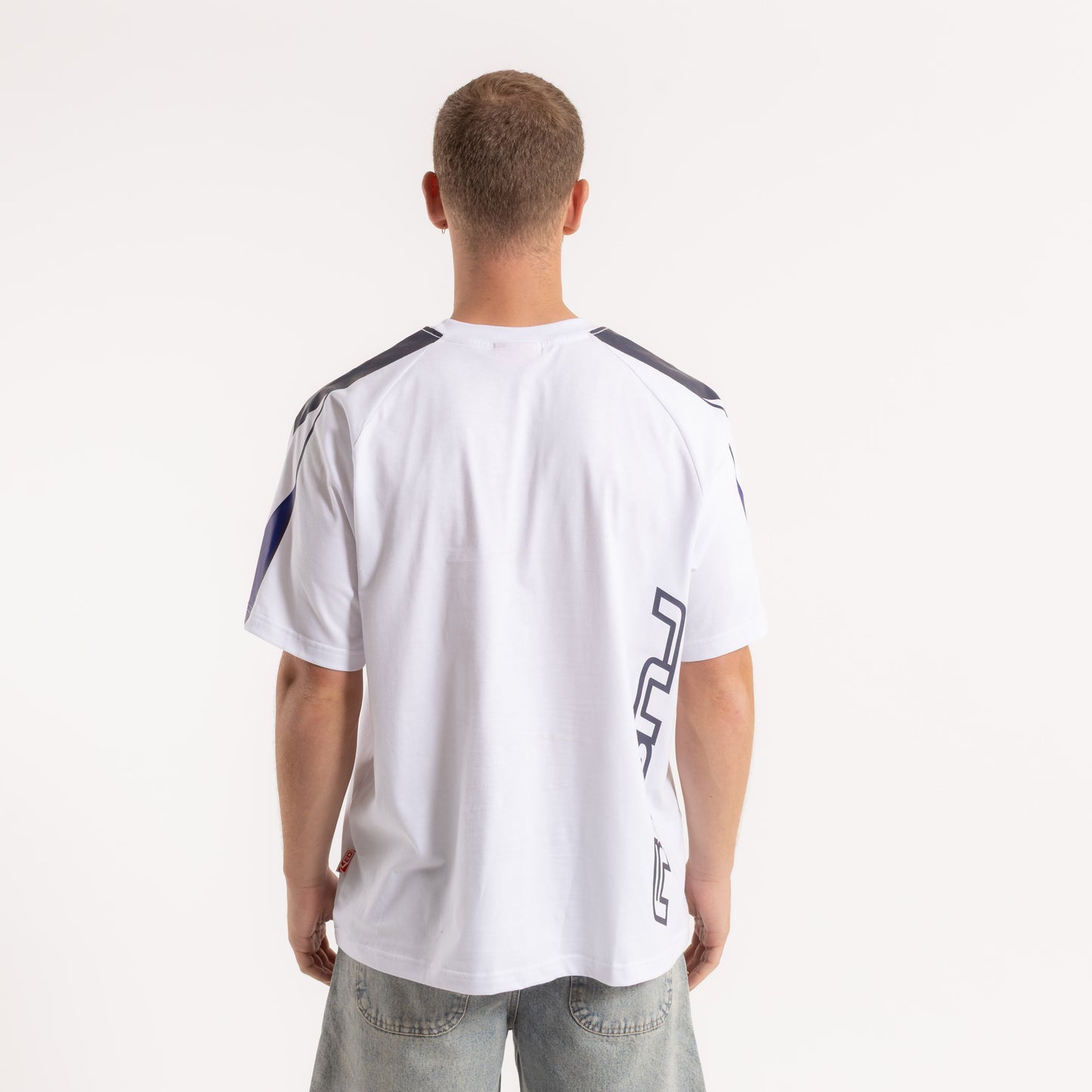 Remera Rally White/Navy Blue