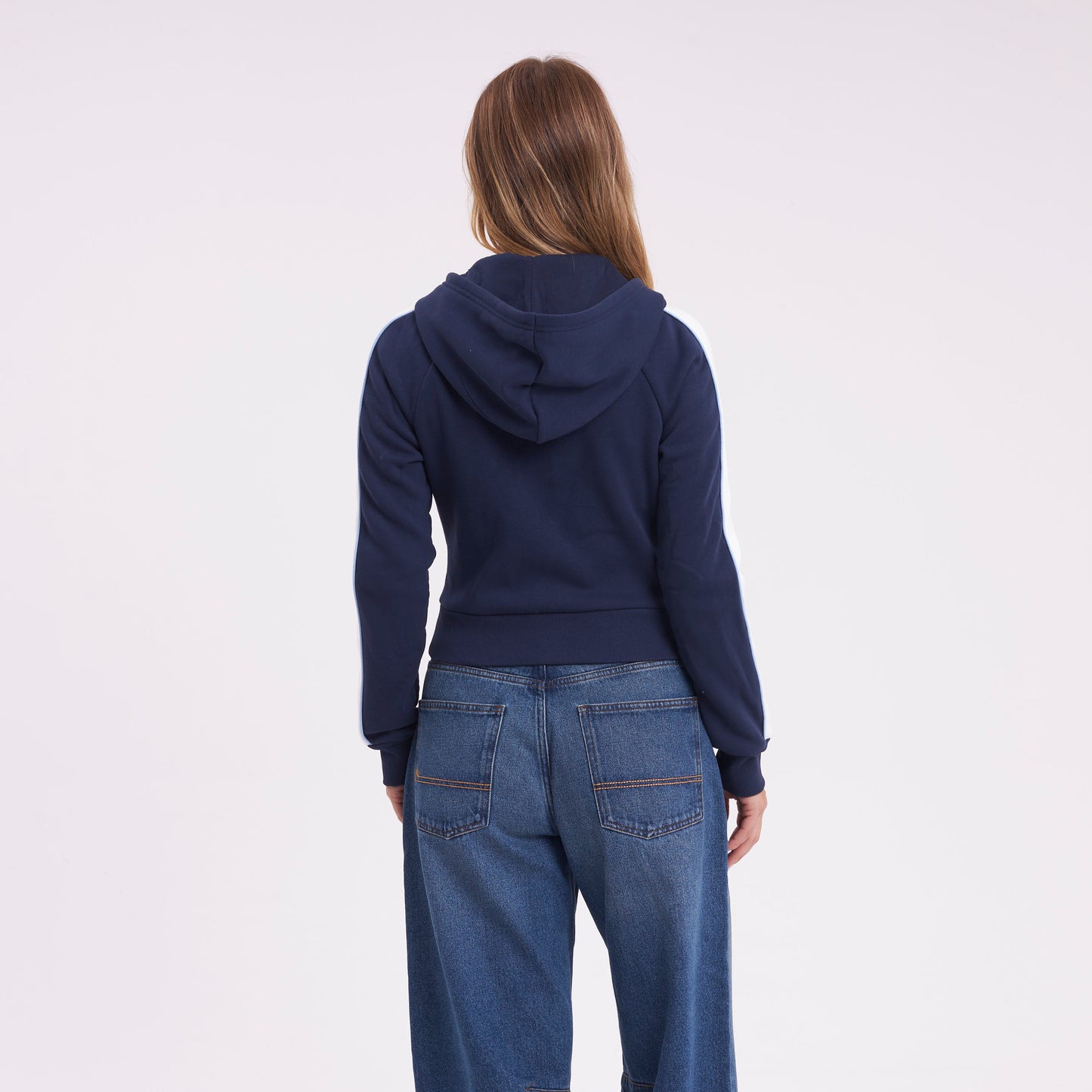 Campera Canguro Retro Lines Navy Blue