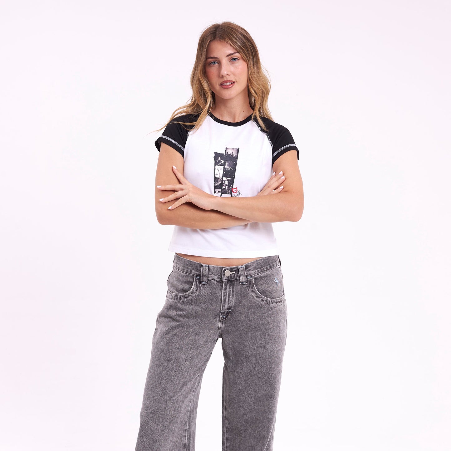 Remera Roll Out Raglan Sleeve Baby White