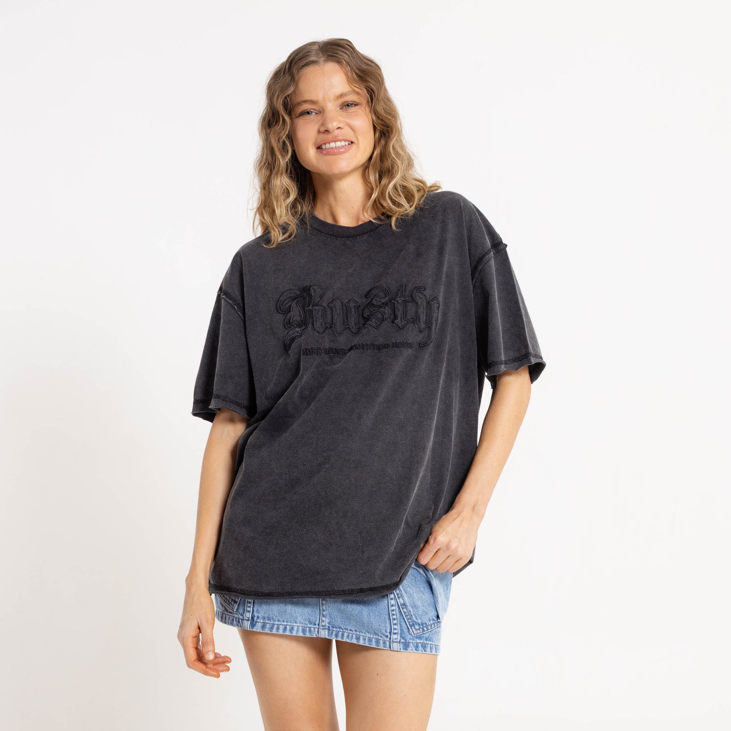 Remera Roxanne Feeln Oversize Vintage Black