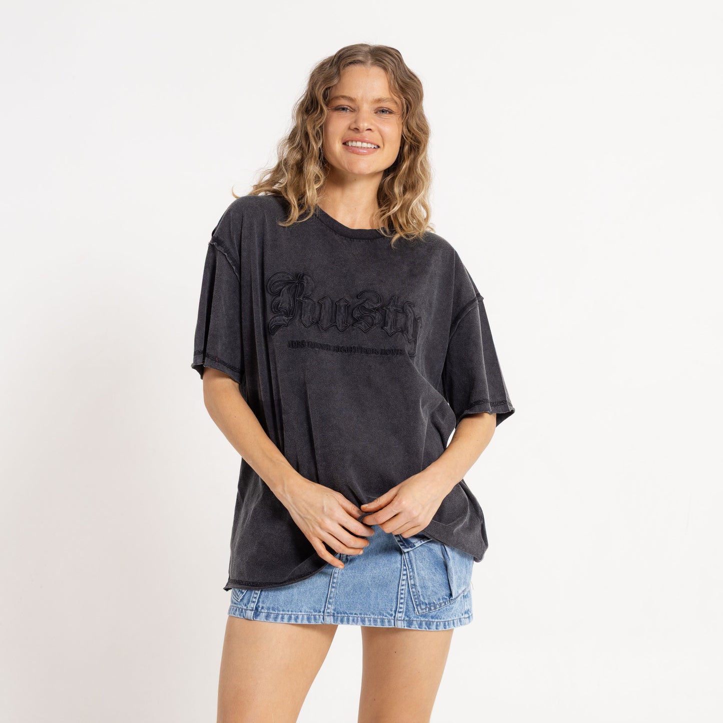 Remera Roxanne Feeln Oversize Vintage Black