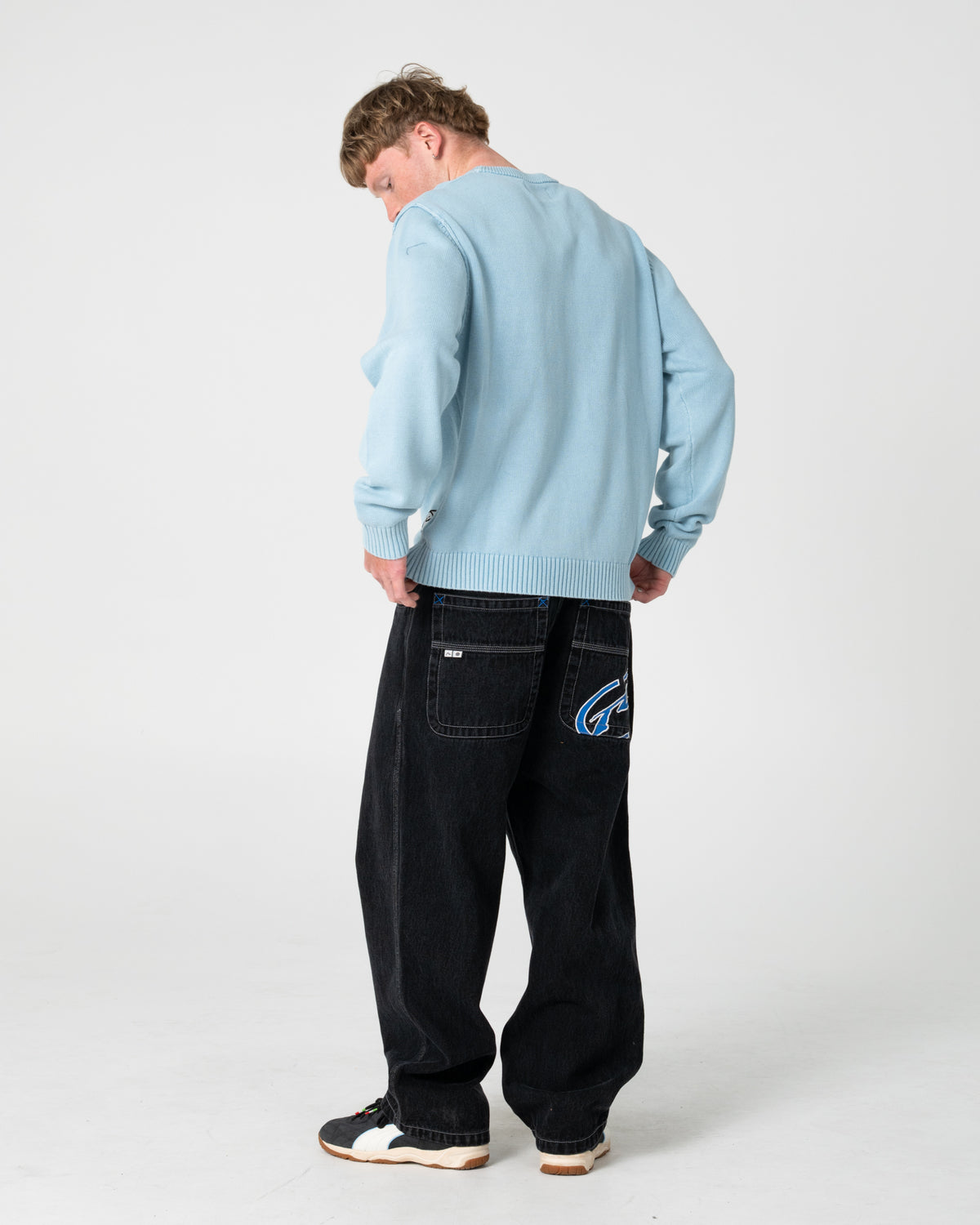 Jean Turbo 2.0 Baggy Black Out/Blue