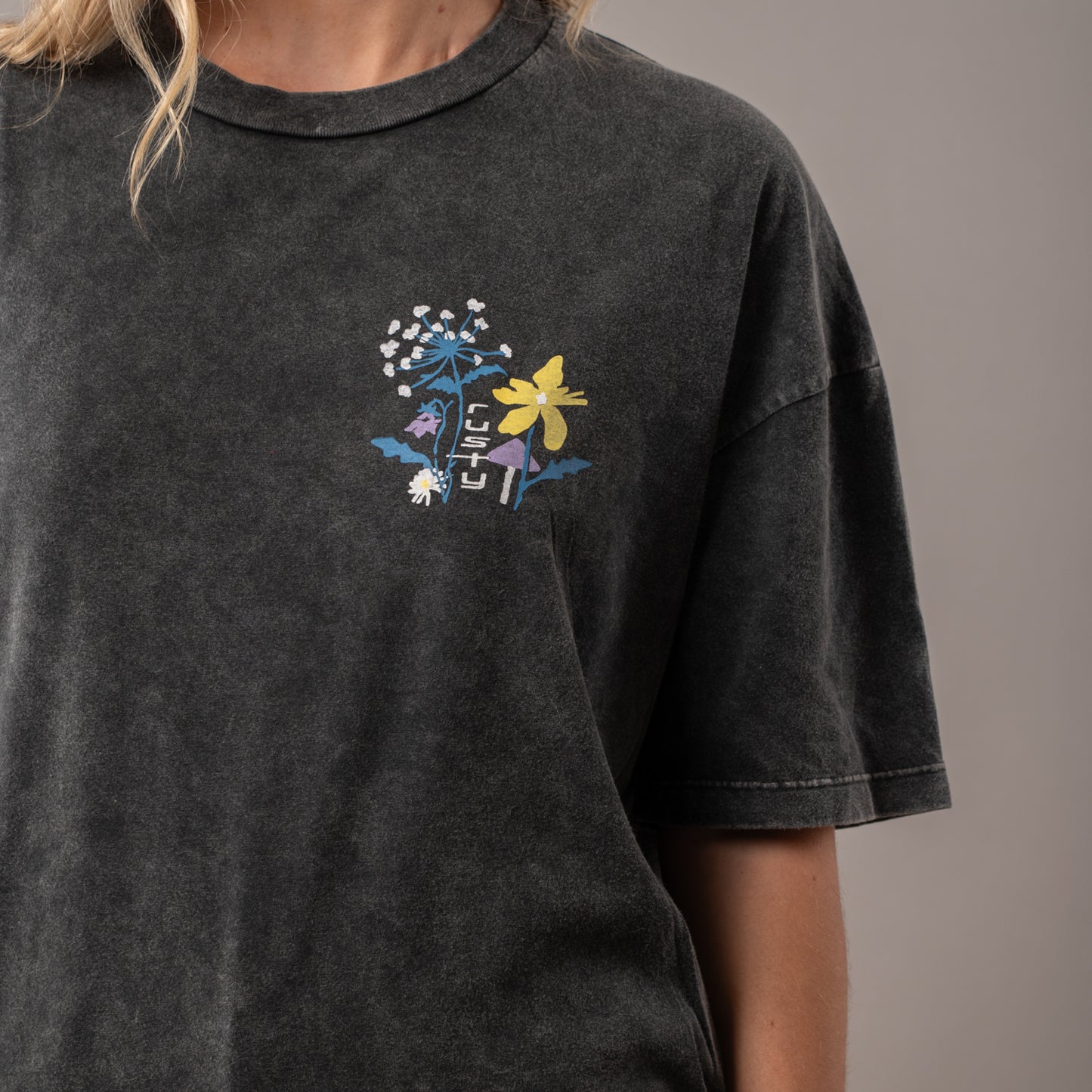 Remera Rusty Smile Relaxed Vintage Black