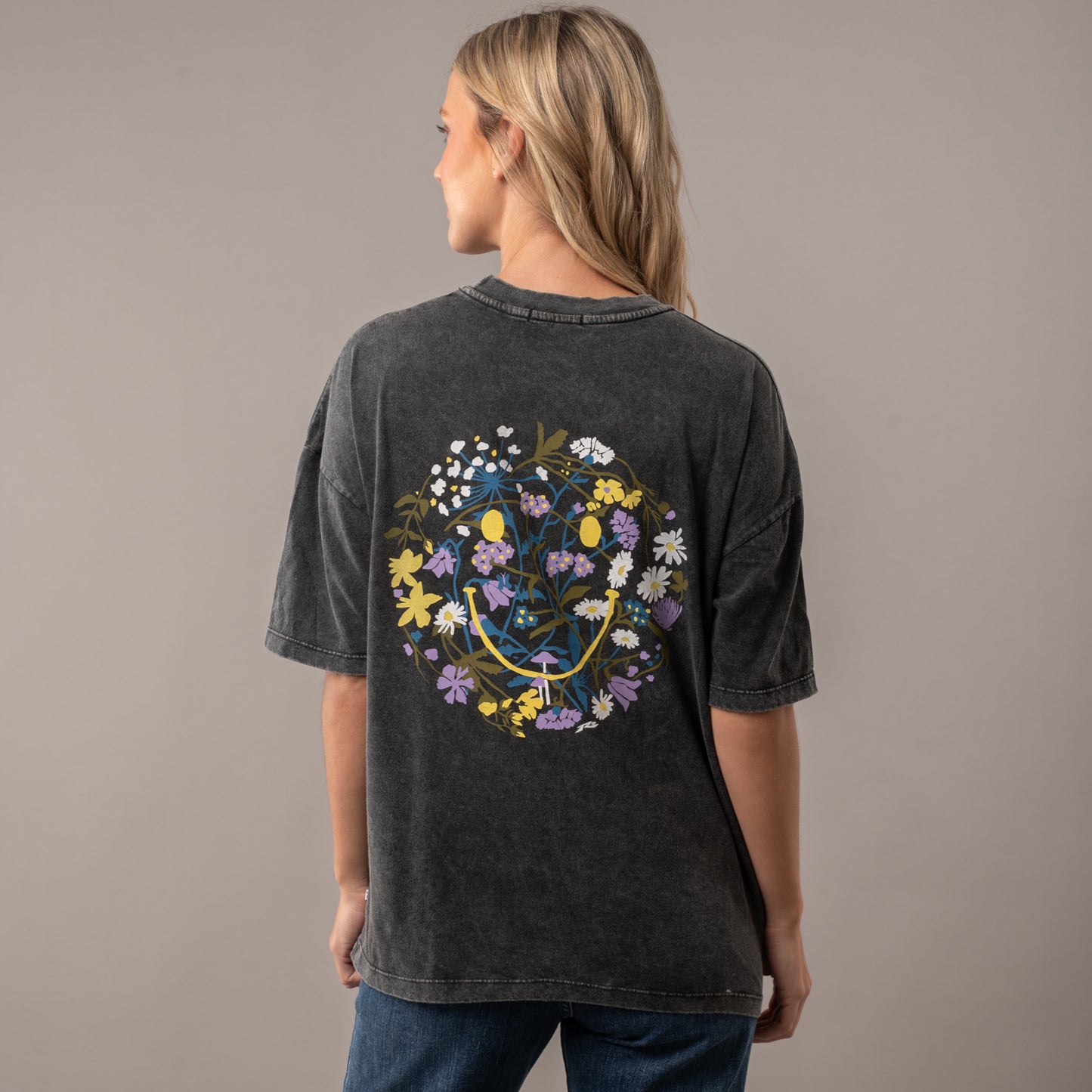 Remera Rusty Smile Relaxed Vintage Black