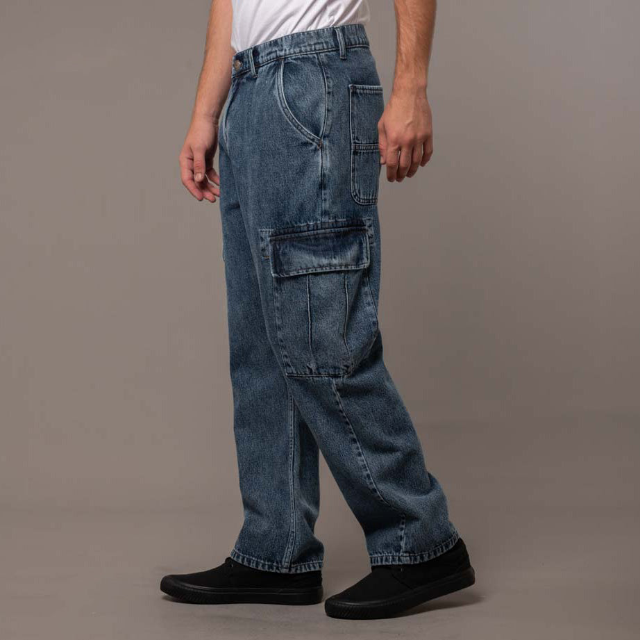 Jean Stranger Cargo Middy Blue