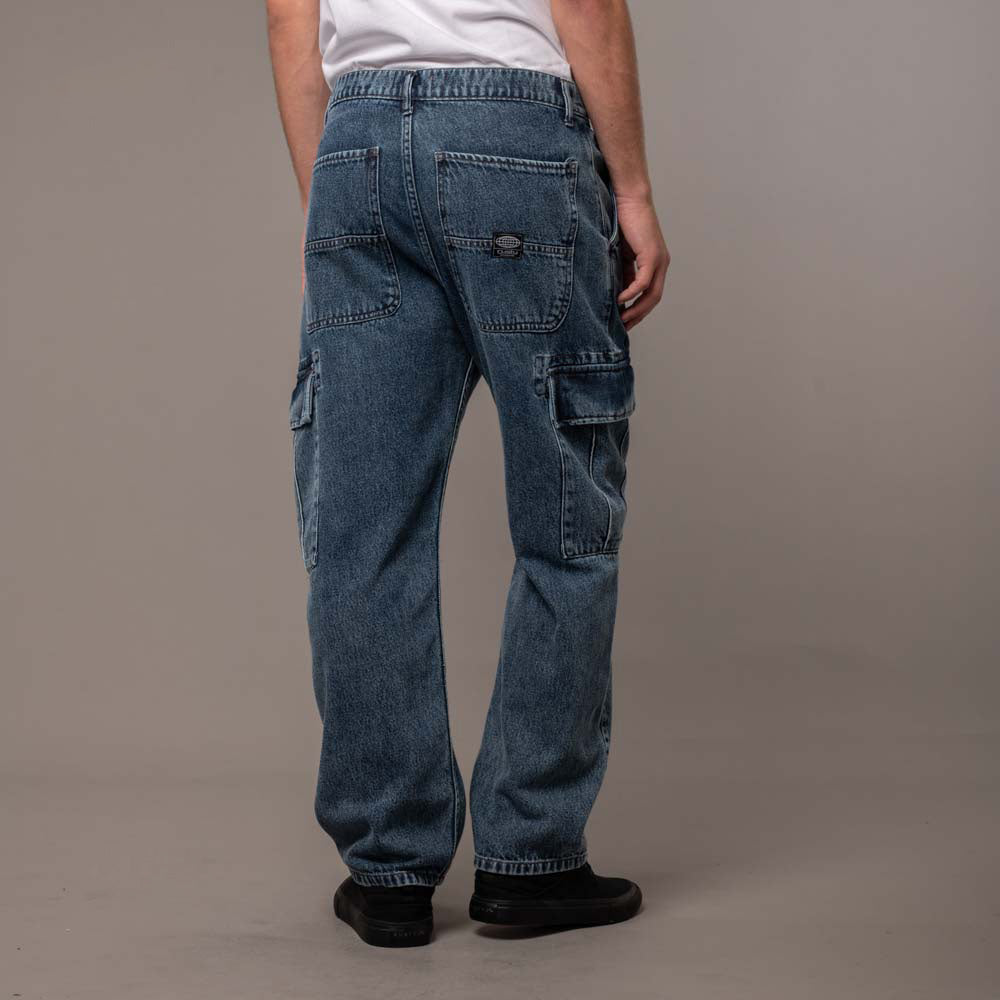 Jean Stranger Cargo Middy Blue