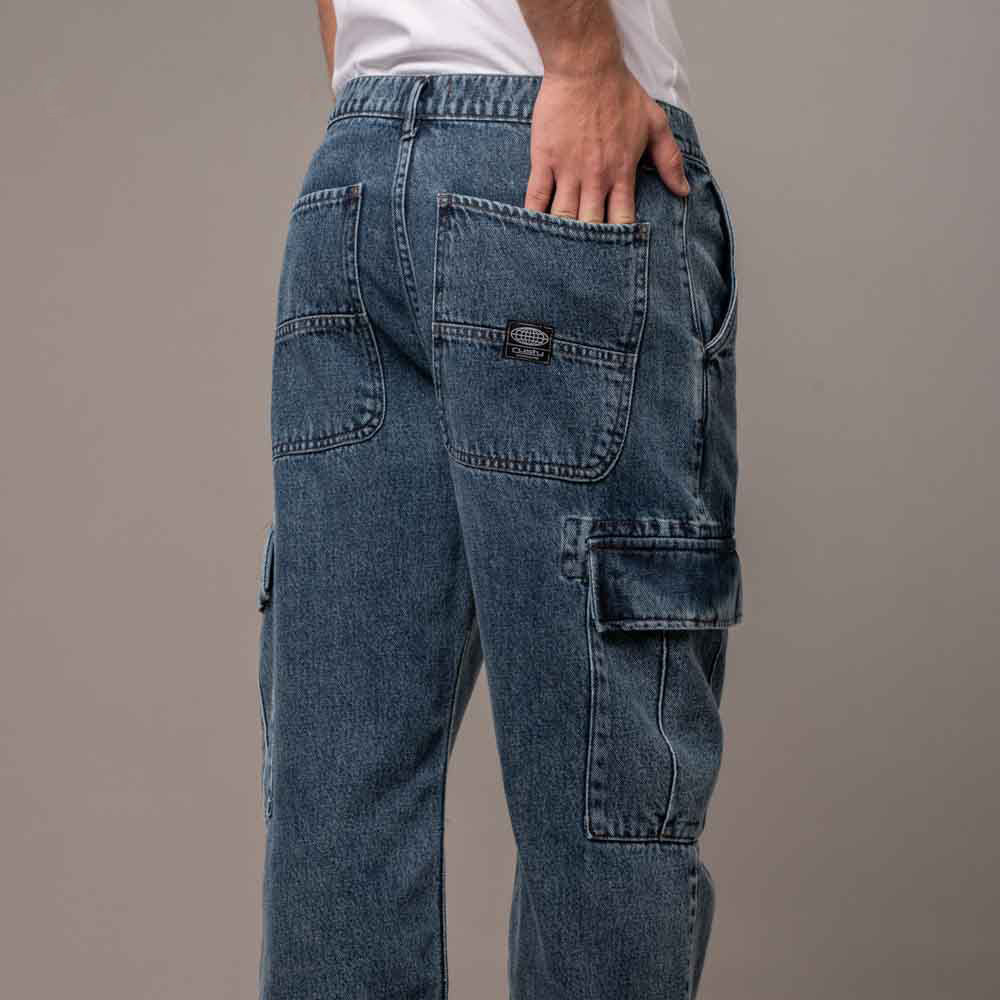 Jean Stranger Cargo Middy Blue