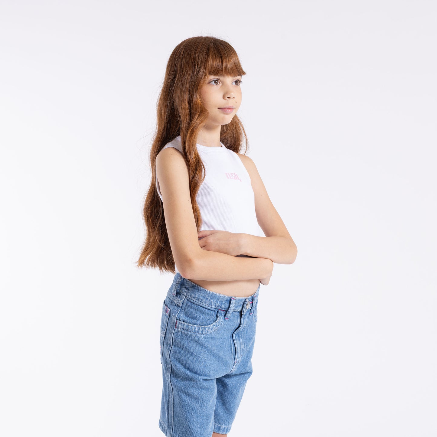 Musculosa Sunset Racer Girls White