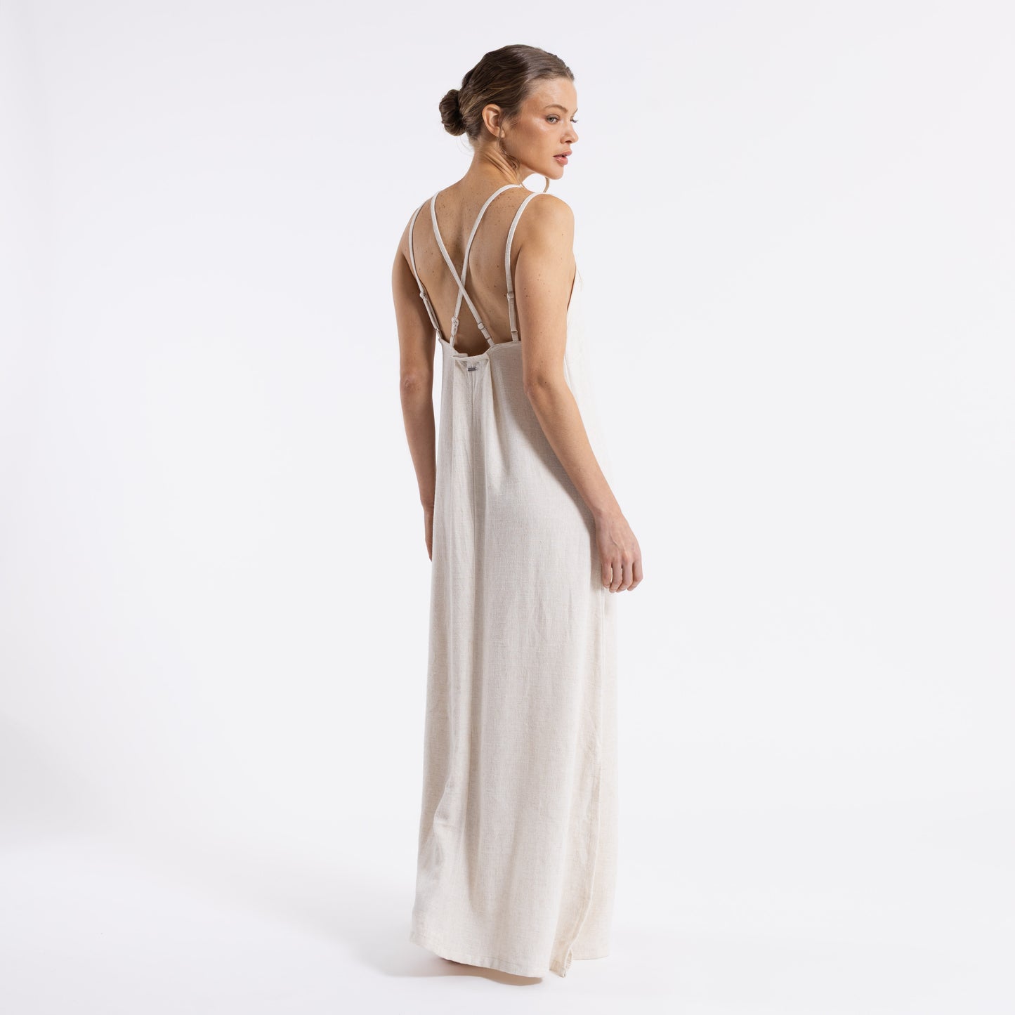 Vestido Sunset Slip Ecru