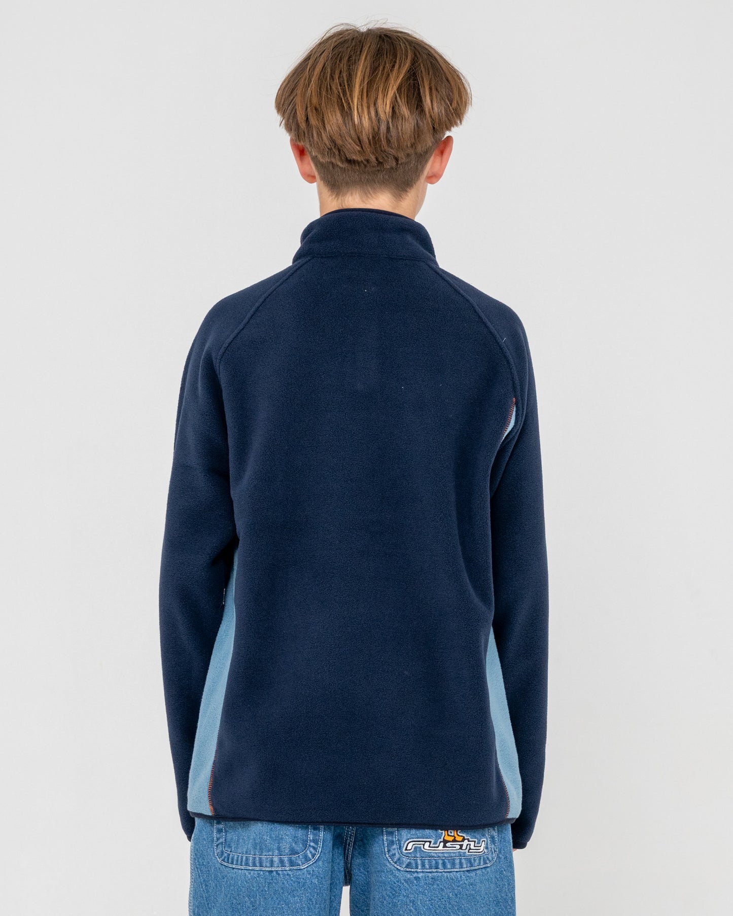 Buzo Blizzard Quarter Zip Polar Fleece Junior Navy Blue