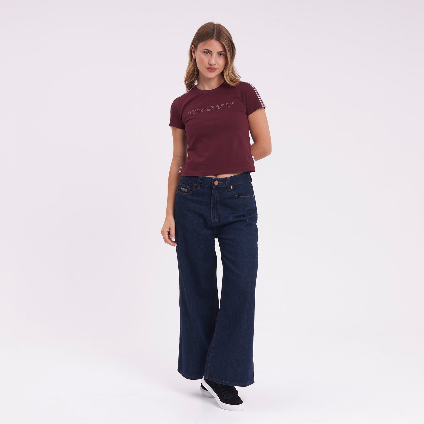 Jean Wendy Hi Rise Wide Leg Deep Blue